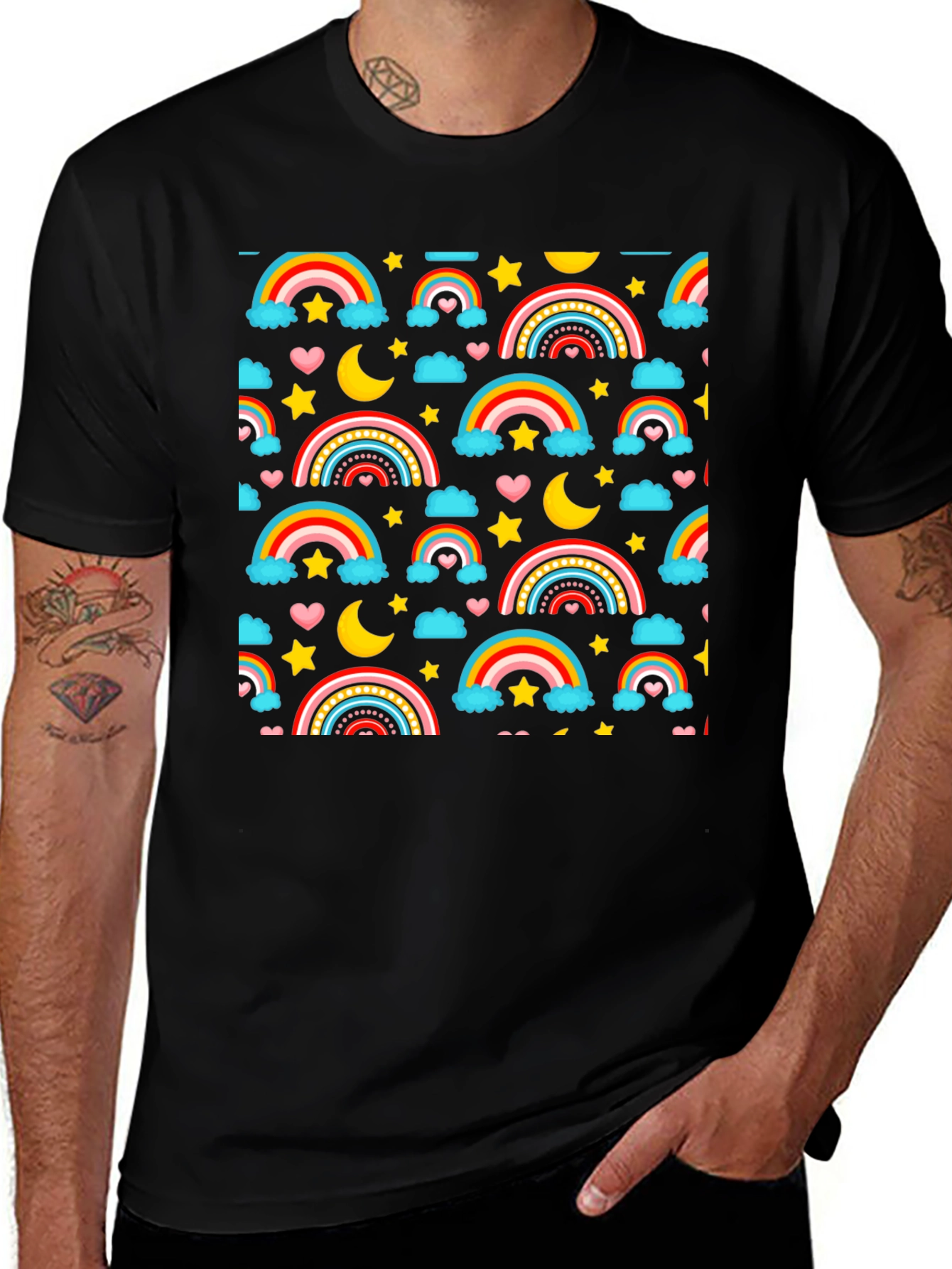 Variant 13 of Rainbows, Stars & Hearts Graphic Print Tee