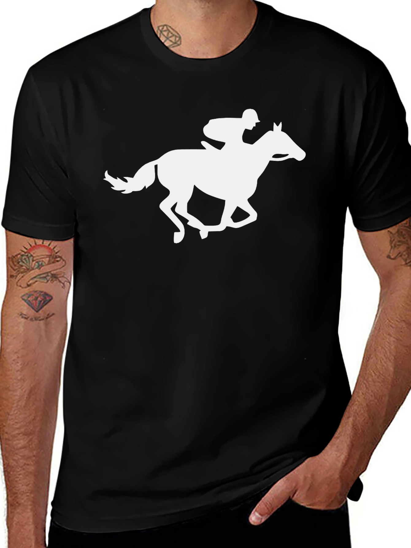 Variant 29 of Equestrian Silhouette T-Shirt - Black
