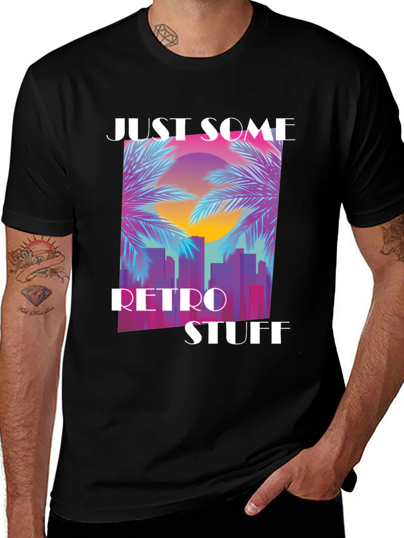 Variant 3 of Retro Synthwave T-Shirt - Just Some Retro Stuff
