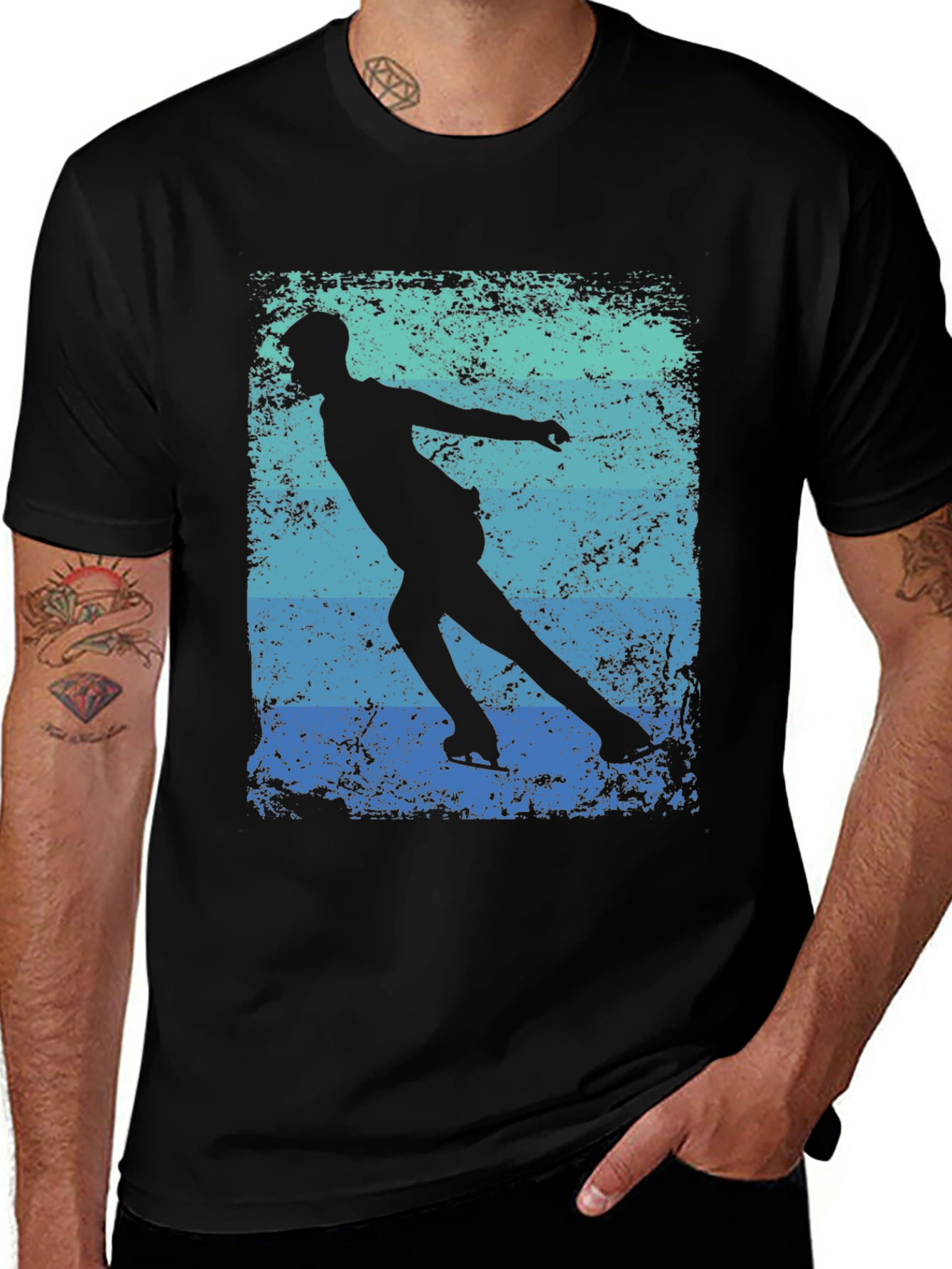 Variant 7 of Figure Skating T-Shirt - Retro Style