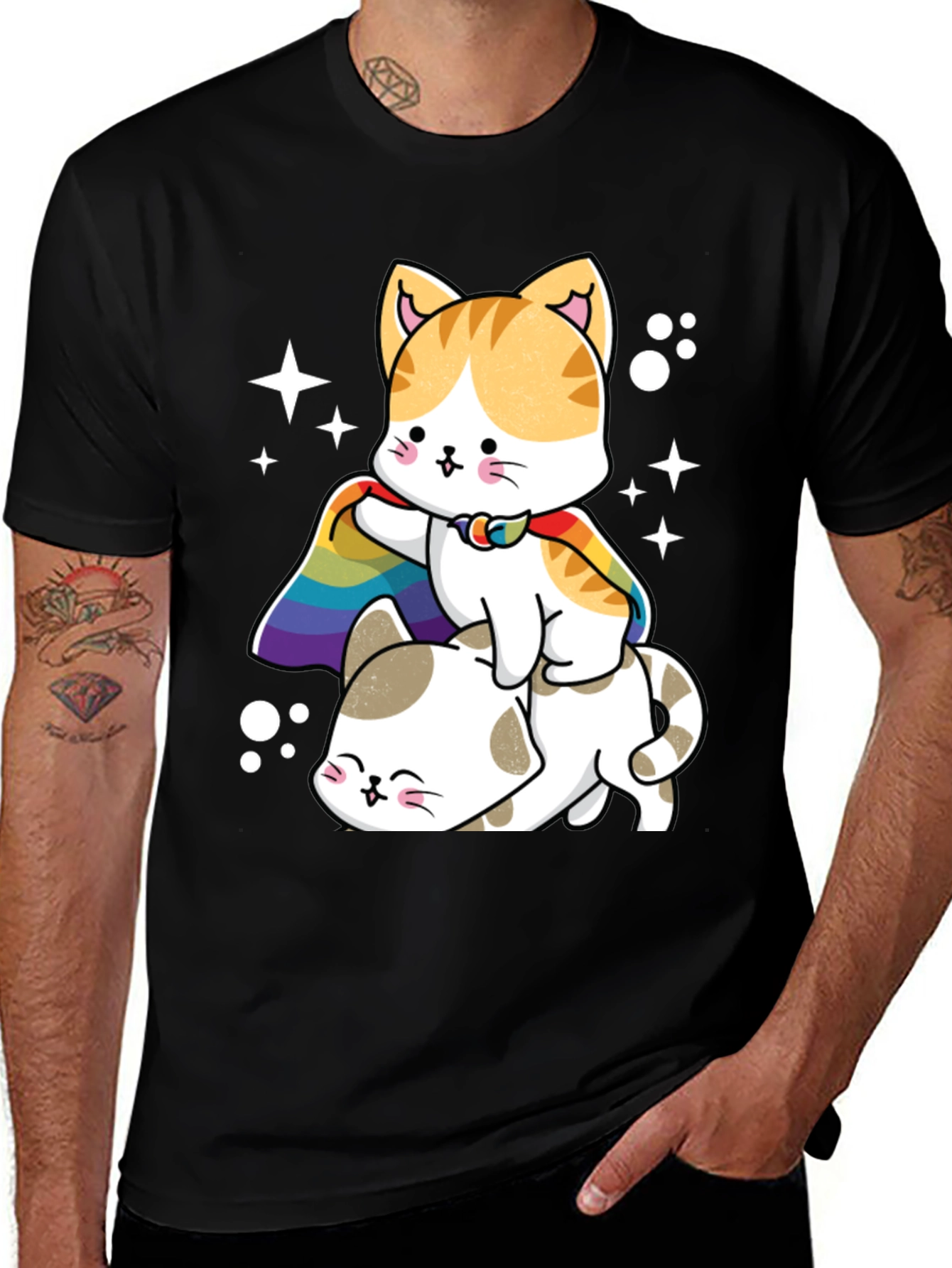 Variant 4 of Cat Pride T-Shirt: Super Cute LGBT Support Tee