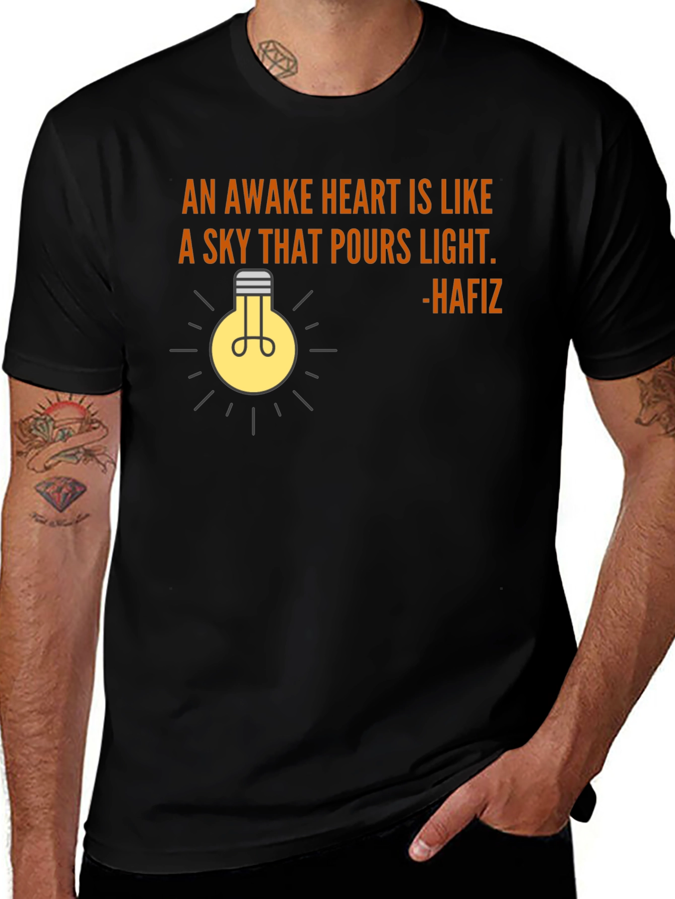 Variant 9 of Awake Heart T-Shirt - Hafiz Quote Graphic Tee