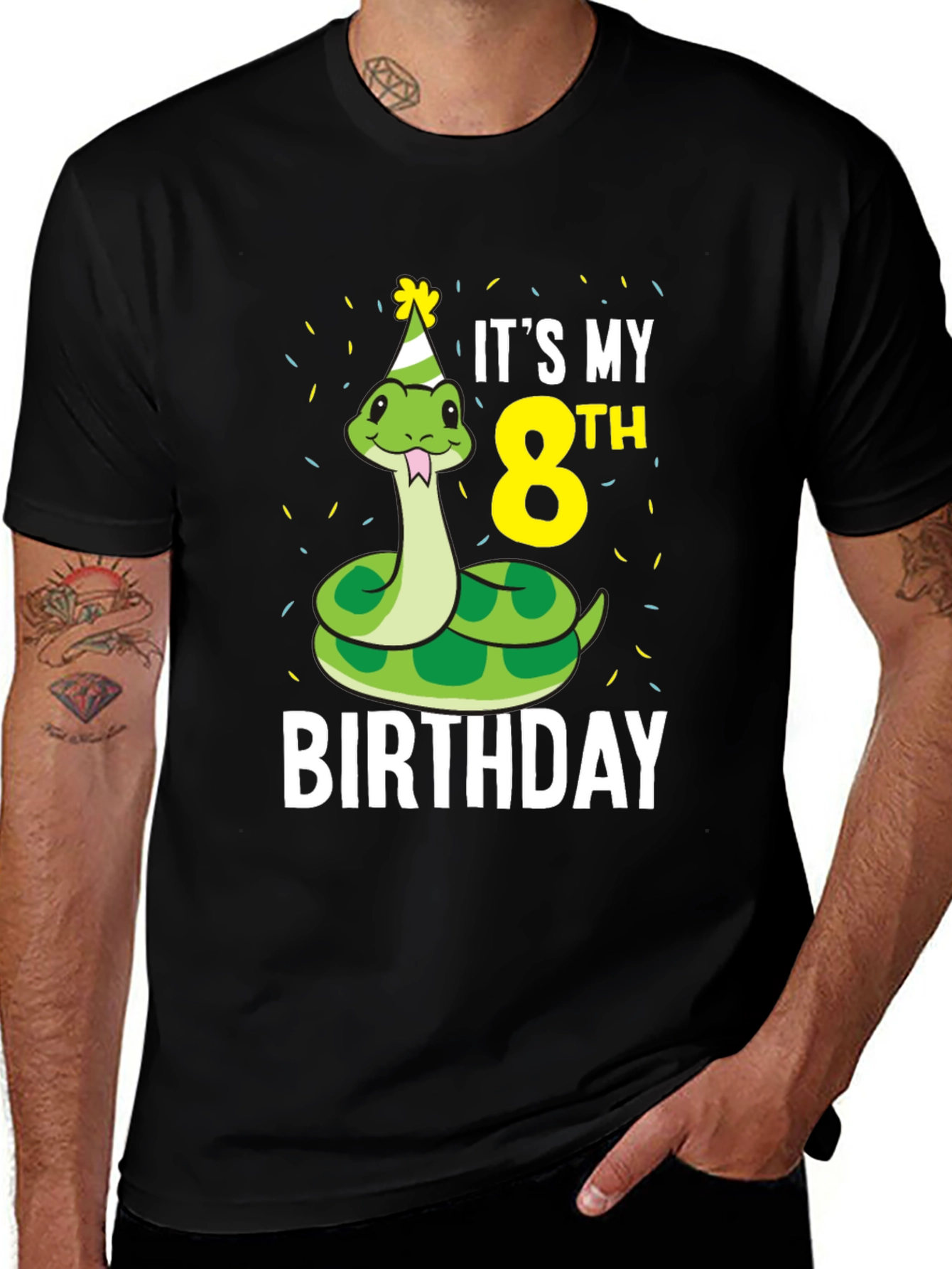 It's My 8th Birthday Snake T-Shirt