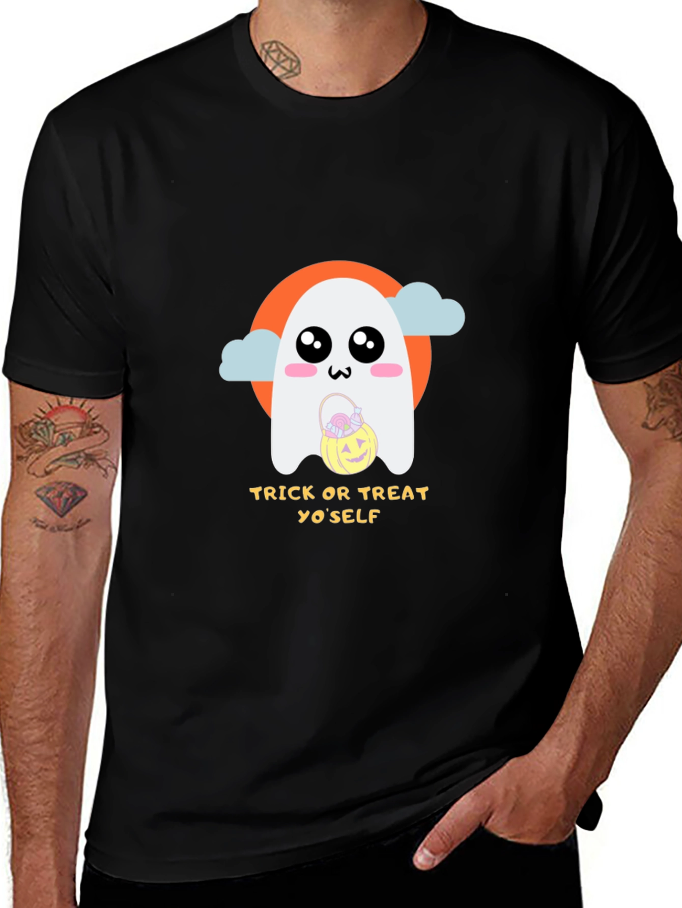 Variant 11 of Spooky Cute Ghost T-Shirt - Trick or Treat Yo Self