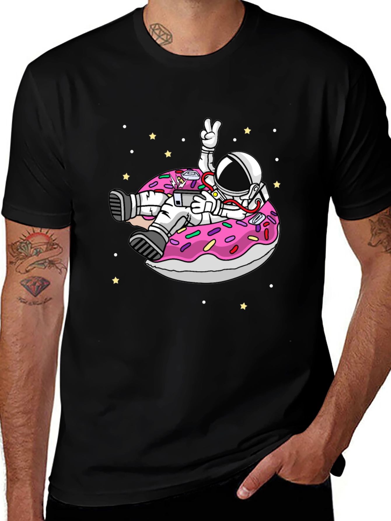 Variant 24 of Astronaut Donut T-Shirt - Space Fun