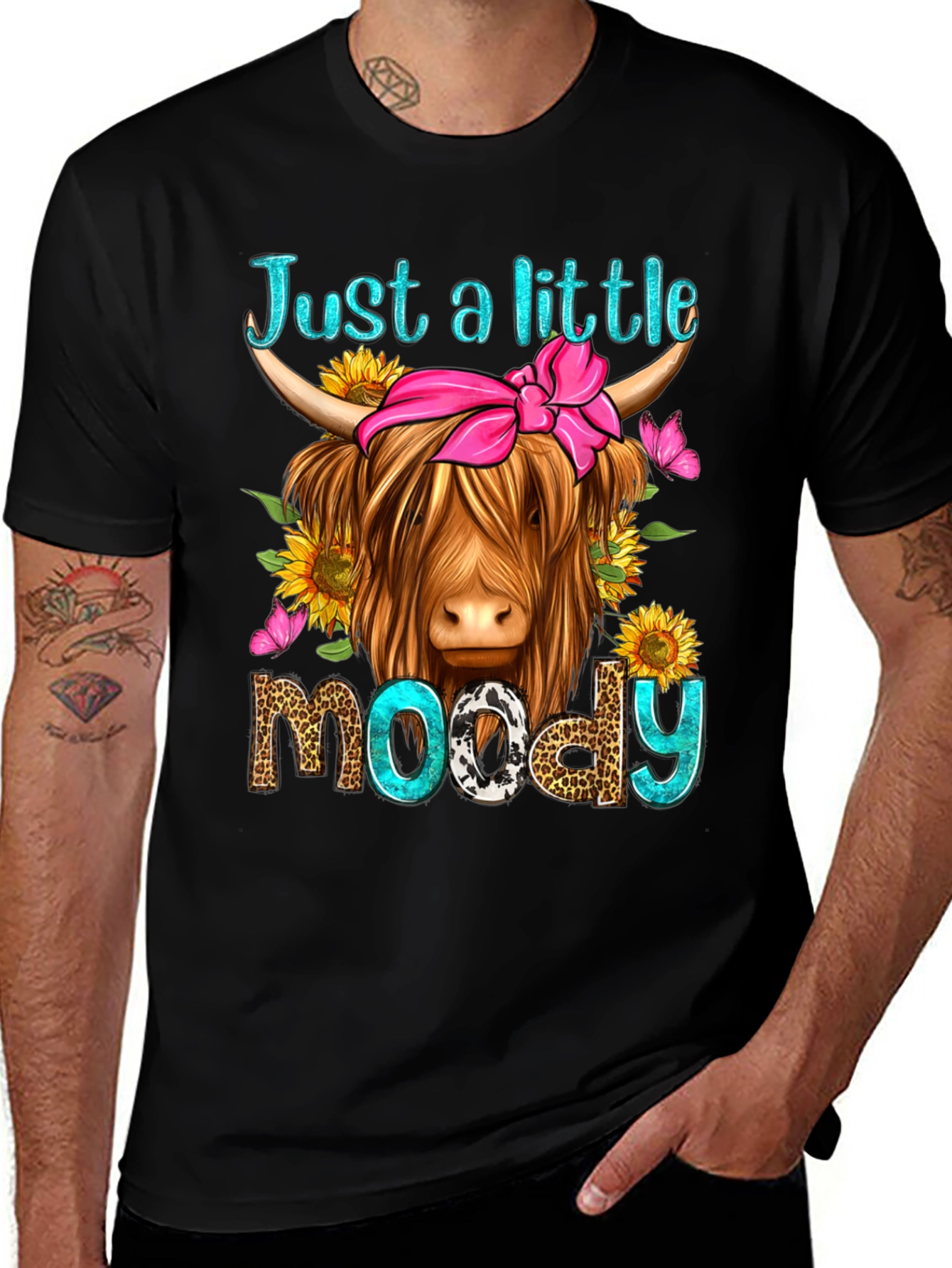 Just a Little Moody Highland Cow T-Shirt