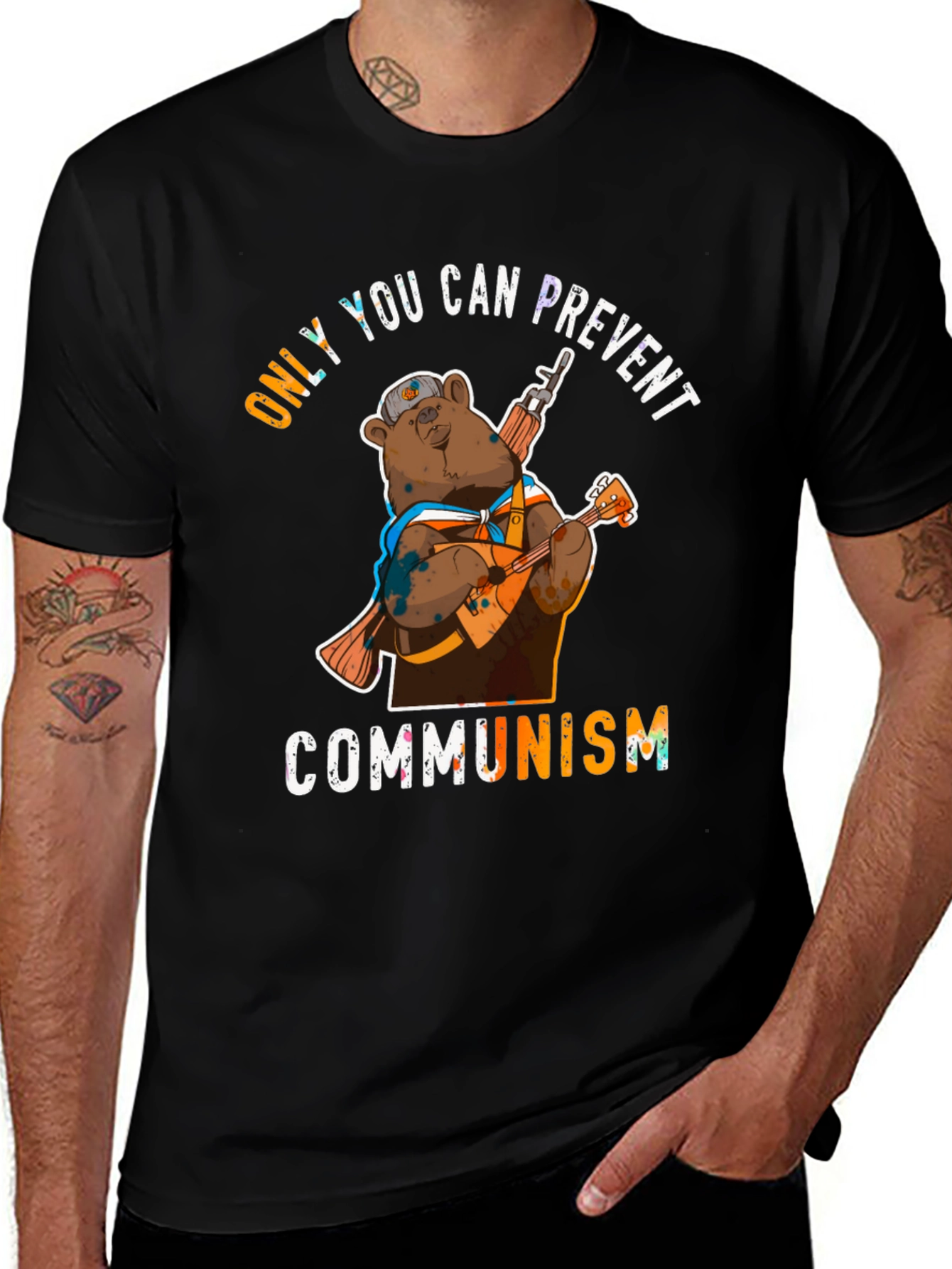 Variant 16 of Anti-Communism Bear T-Shirt