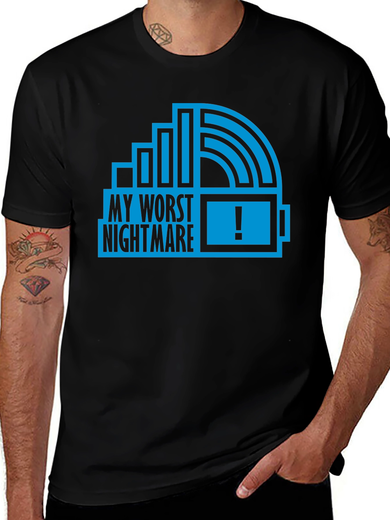 Variant 19 of My Worst Nightmare Low Battery Graphic T-Shirt