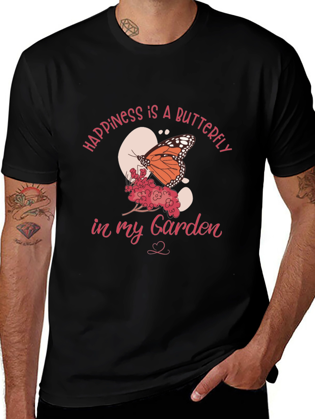 Variant 18 of Happiness Butterfly Garden Graphic Tee