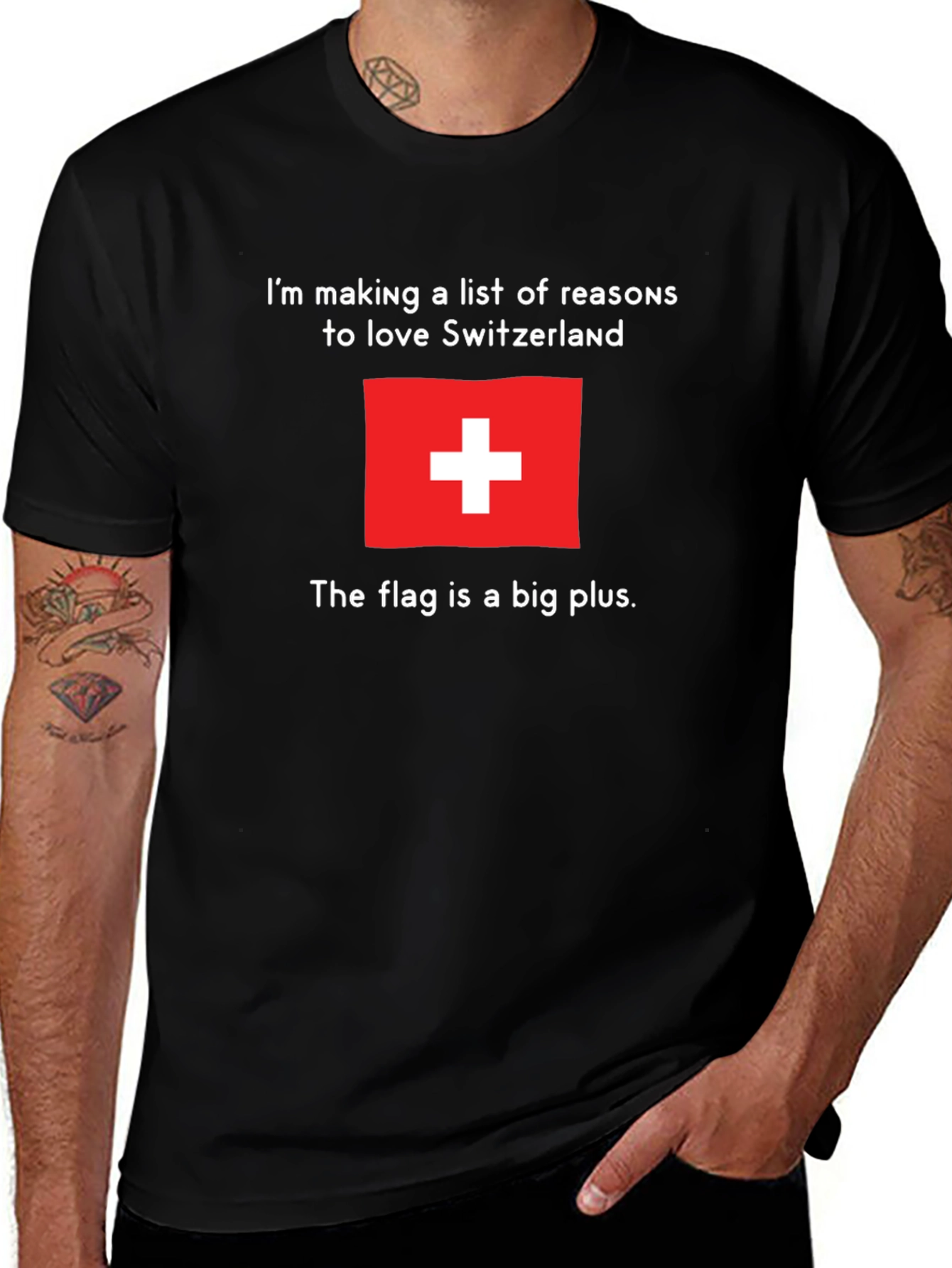 Switzerland Flag T-Shirt - Reasons to Love Tee