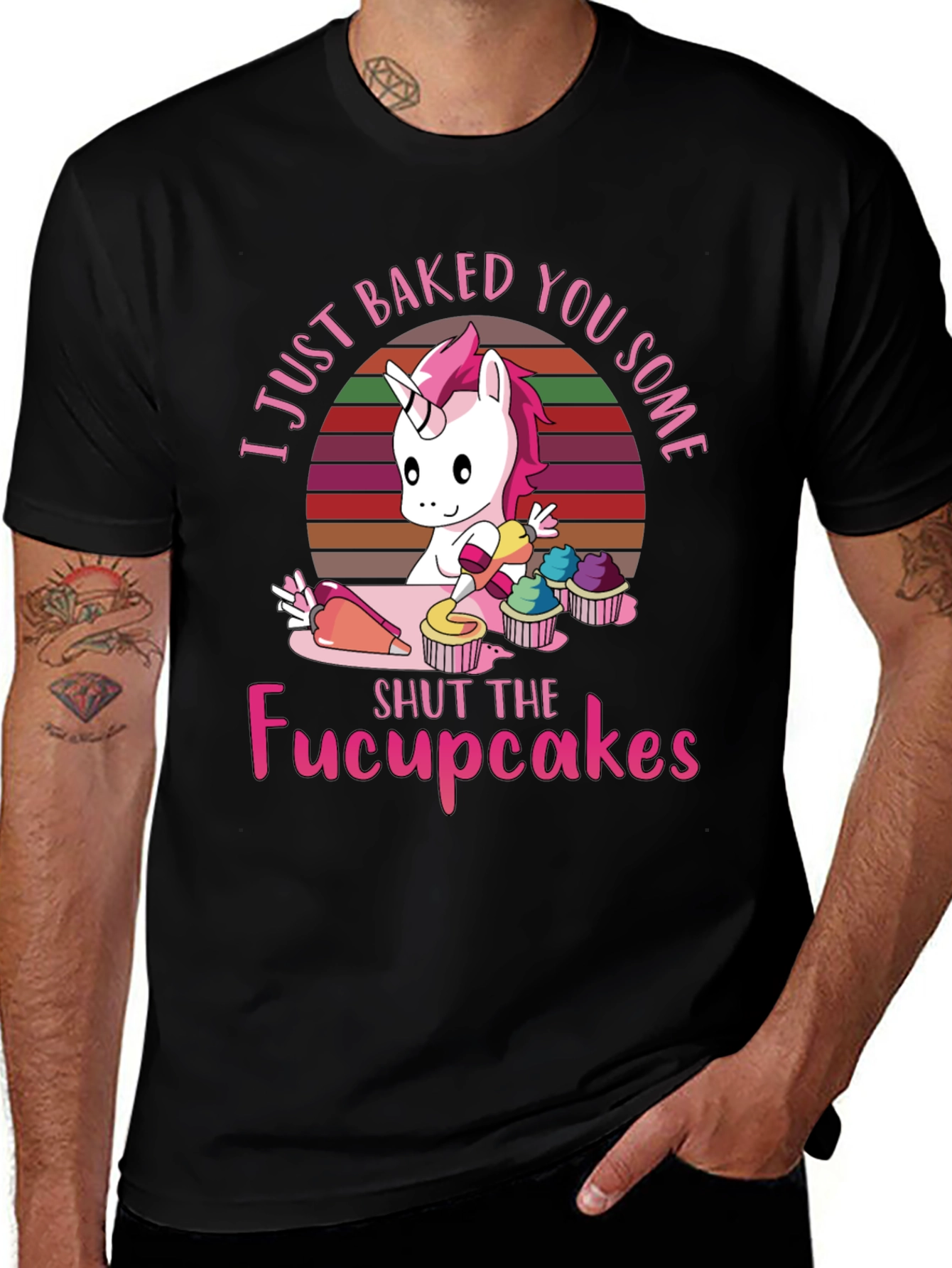 Variant 6 of Unicorn Cupcakes T-Shirt - Funny Graphic Tee