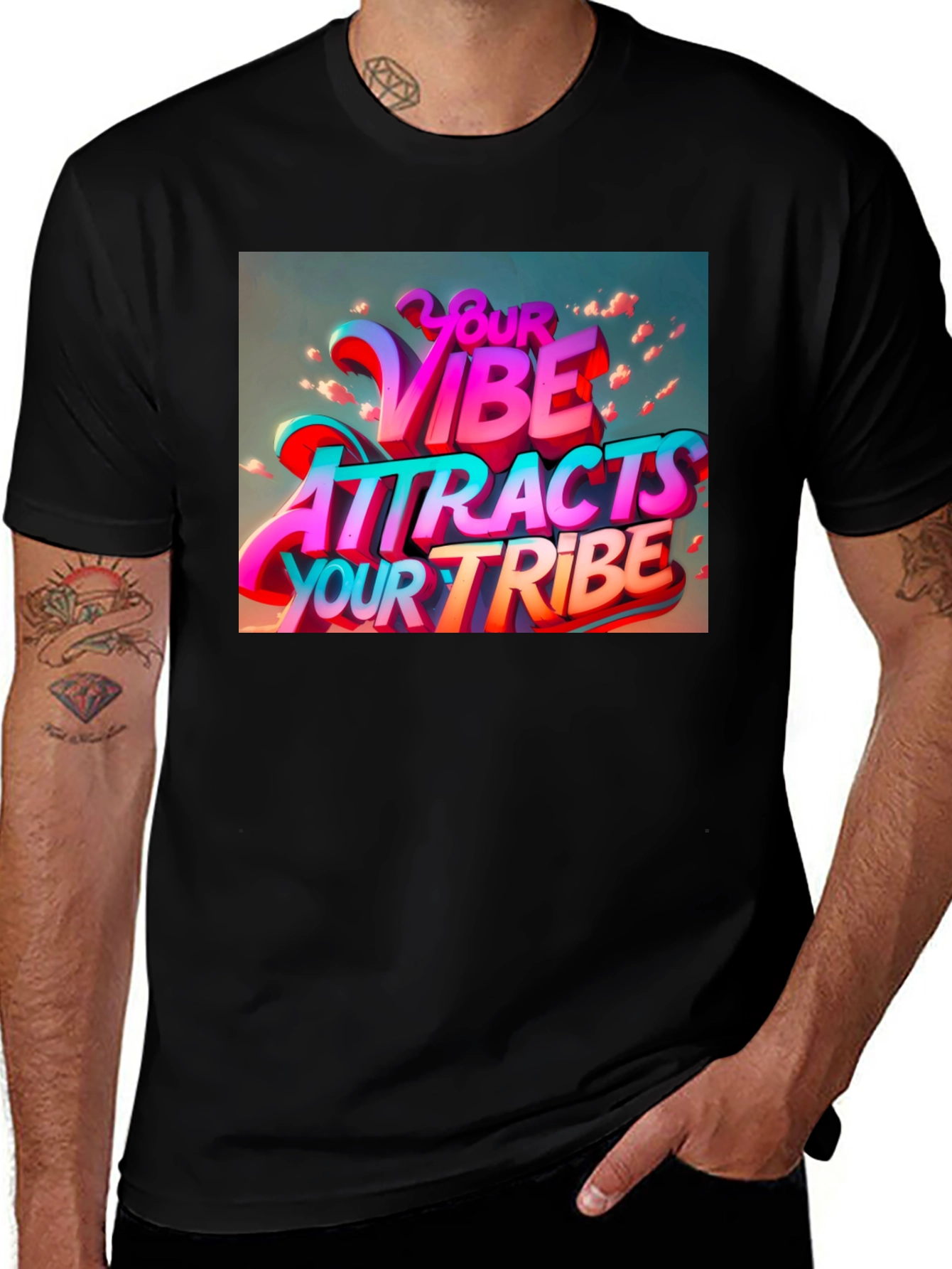 Variant 17 of Your Vibe Attracts Your Tribe Graphic Tee