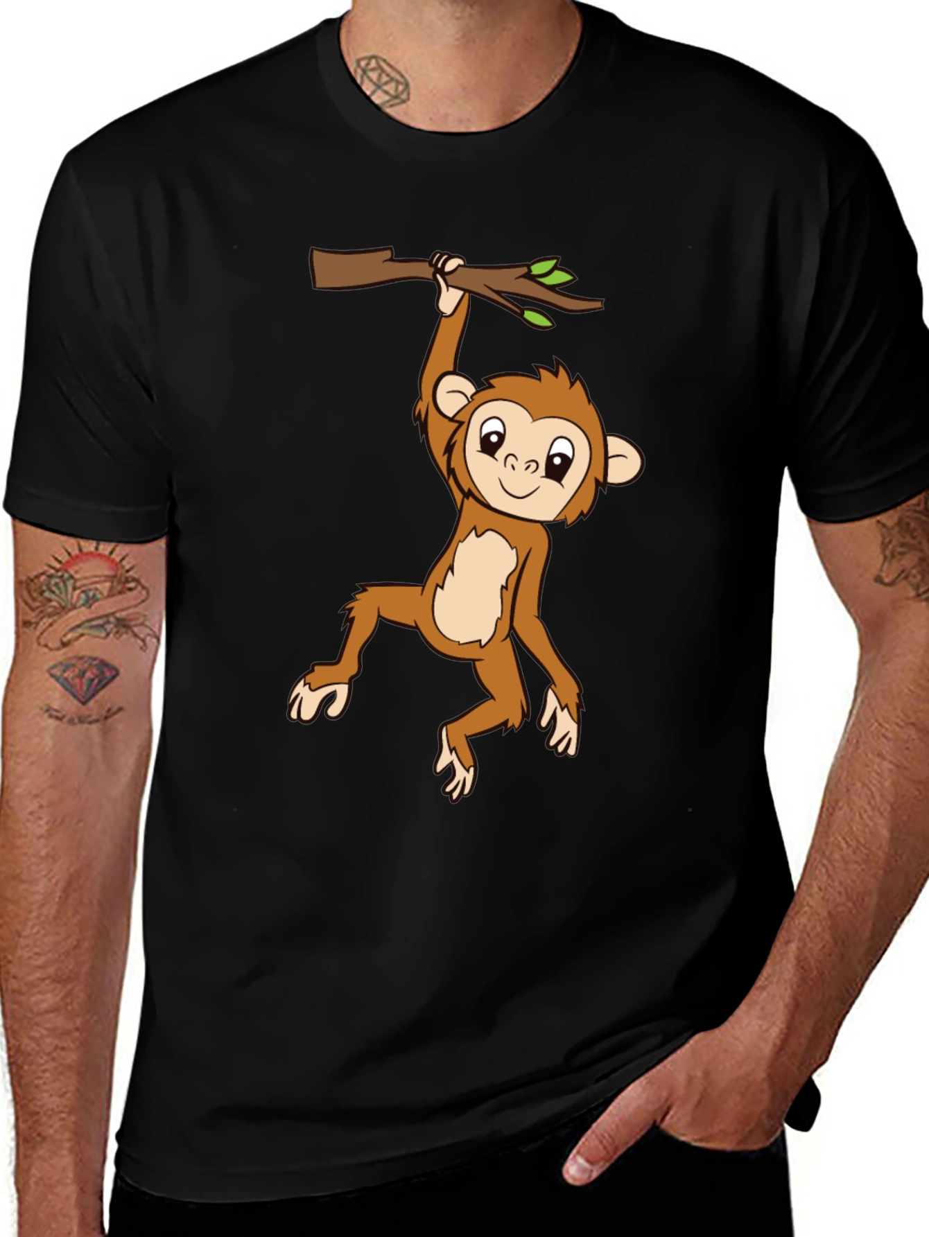 Variant 6 of Monkey Hanging From a Tree Branch T-Shirt