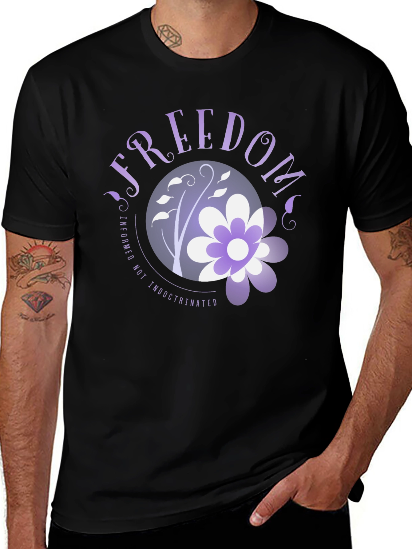 Variant 21 of Freedom Flower Graphic T-Shirt - Informed Not Indoctrinated