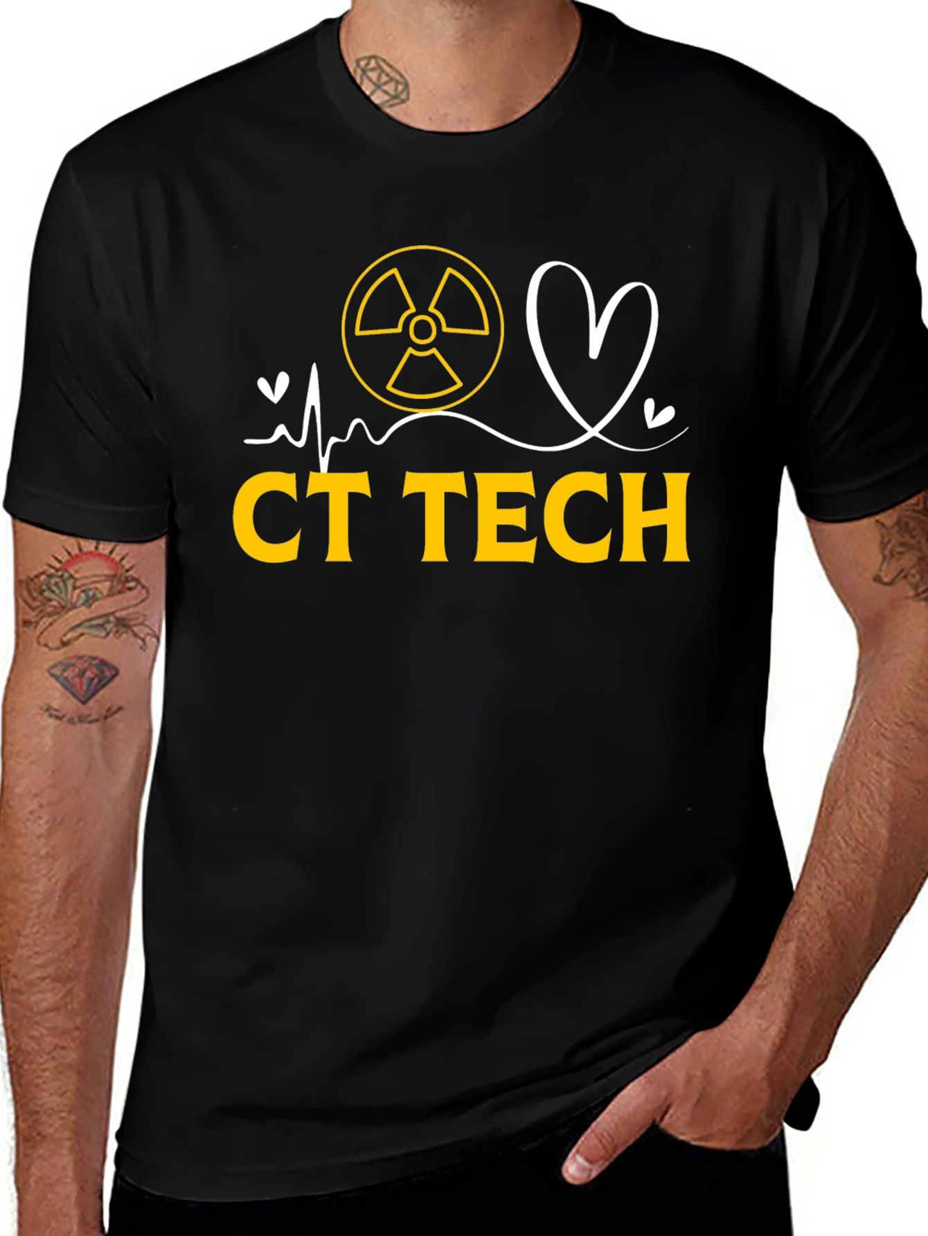 CT Tech T-Shirt - Radiology Heartbeat Tee