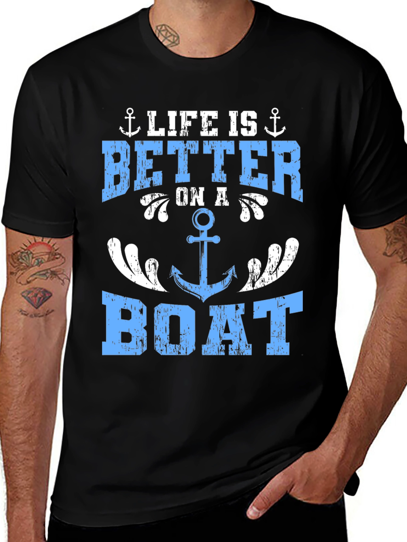 Variant 19 of Life is Better on a Boat Graphic Tee