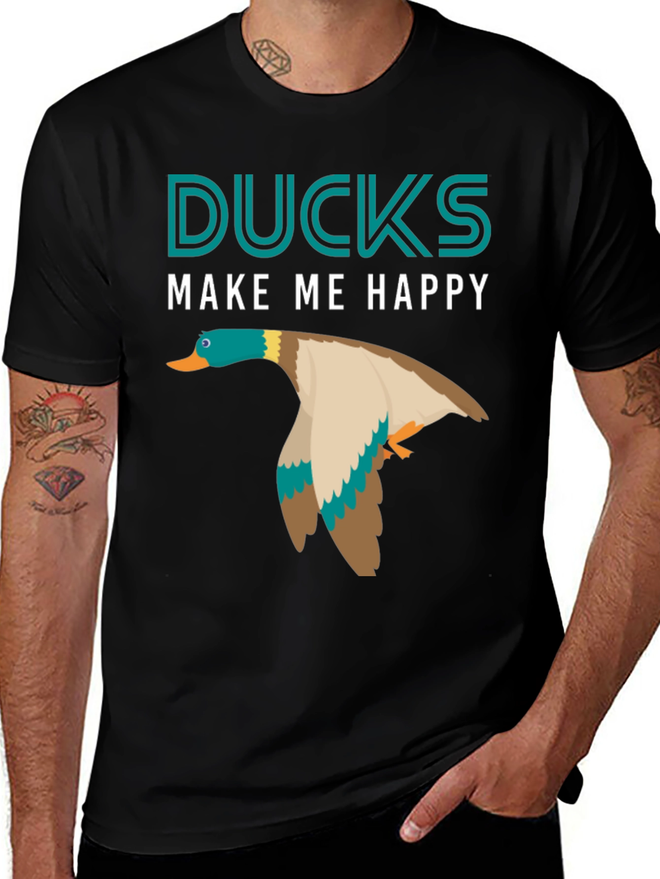 Variant 17 of Ducks Make Me Happy Graphic T-Shirt