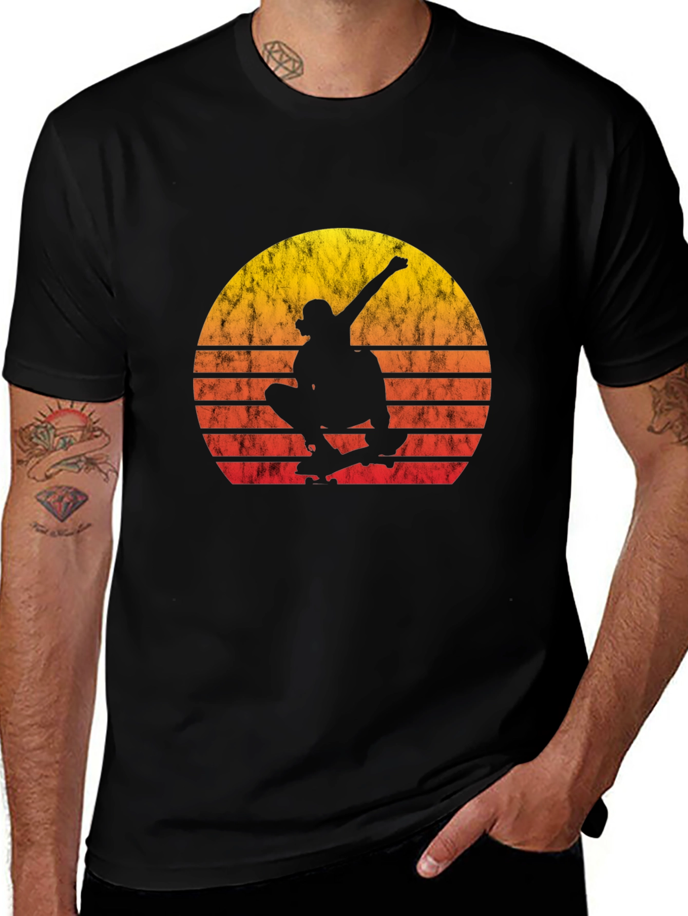 Variant 11 of Skateboarder Sunset Graphic T-Shirt