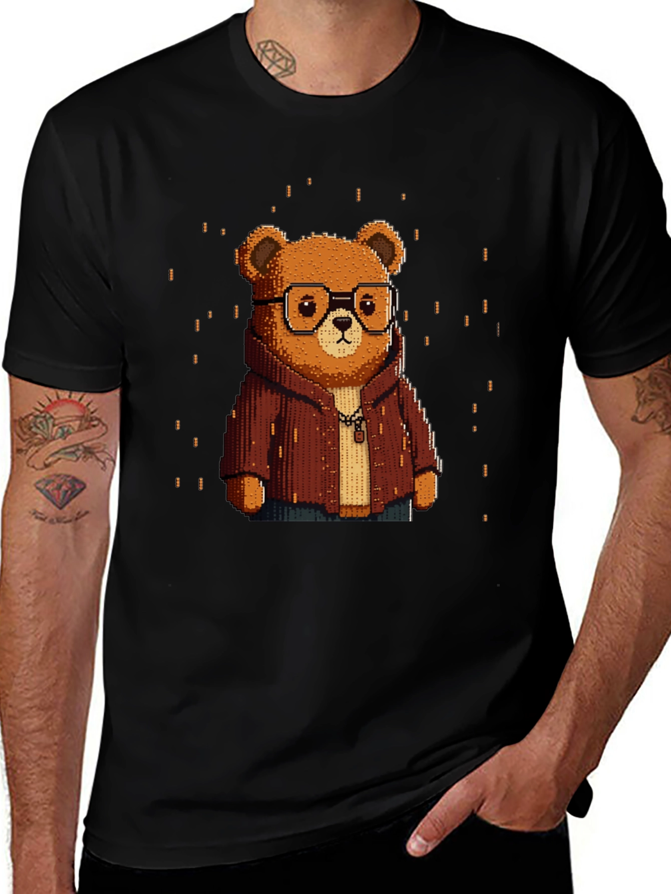 Variant 25 of Pixel Art Bear T-Shirt