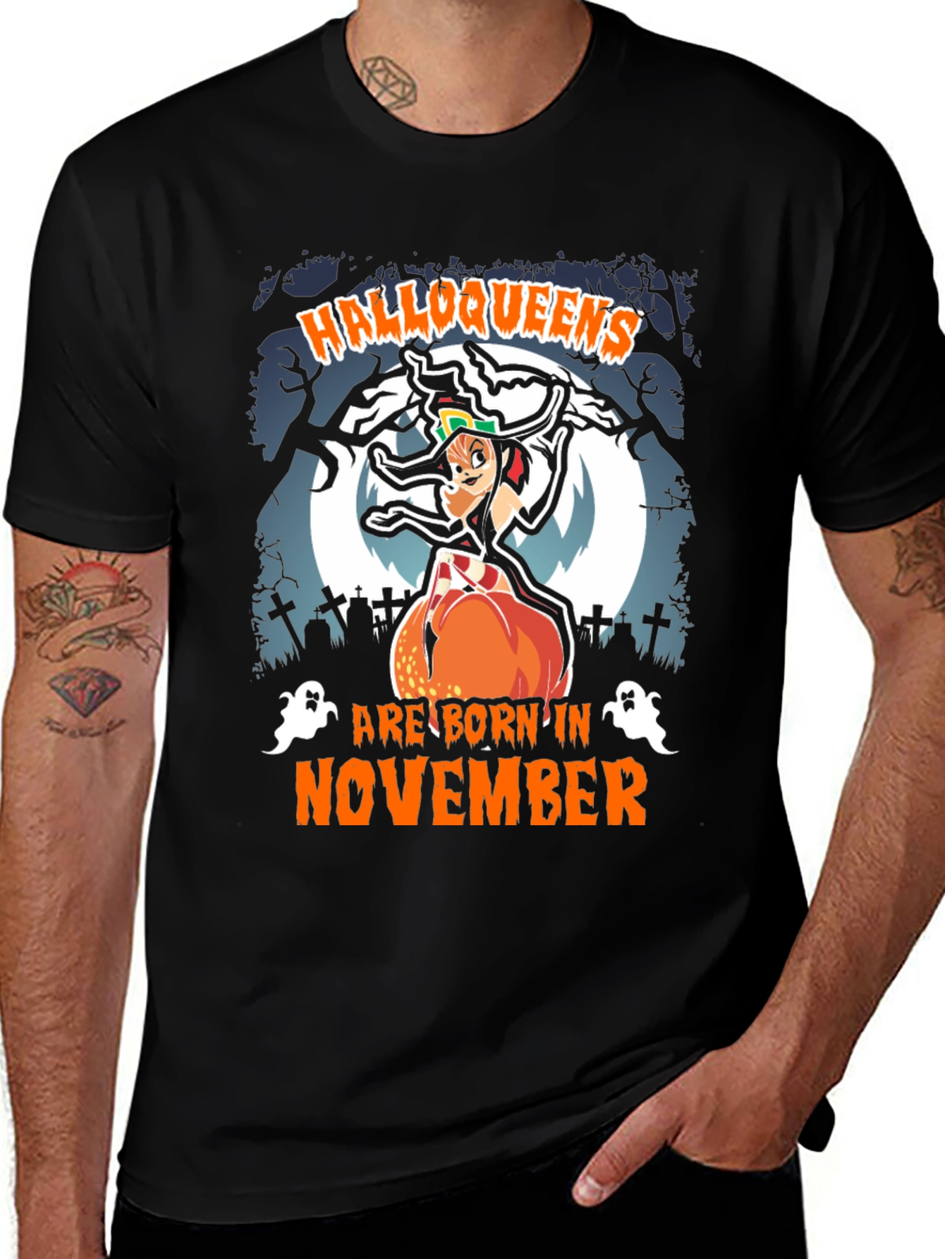 Halloqueens Born in November T-Shirt