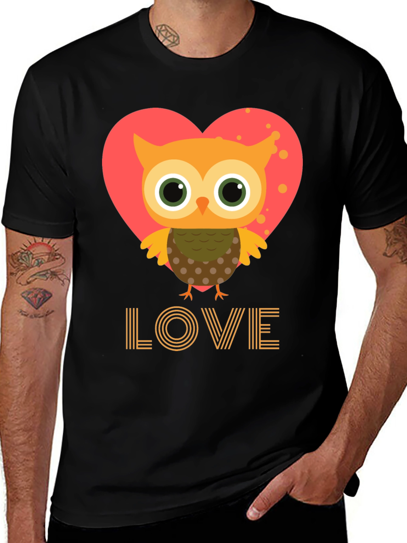 Variant 29 of Owl Love Graphic Tee - Cute Valentine's Day Shirt