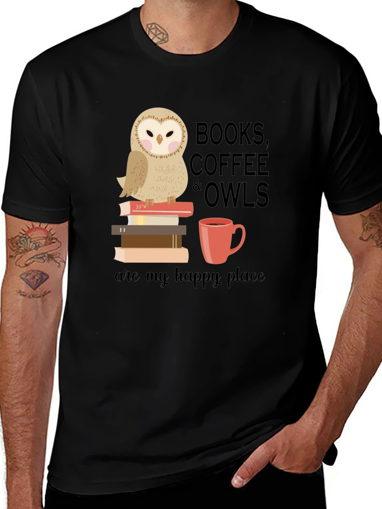 Books, Coffee & Owls T-Shirt