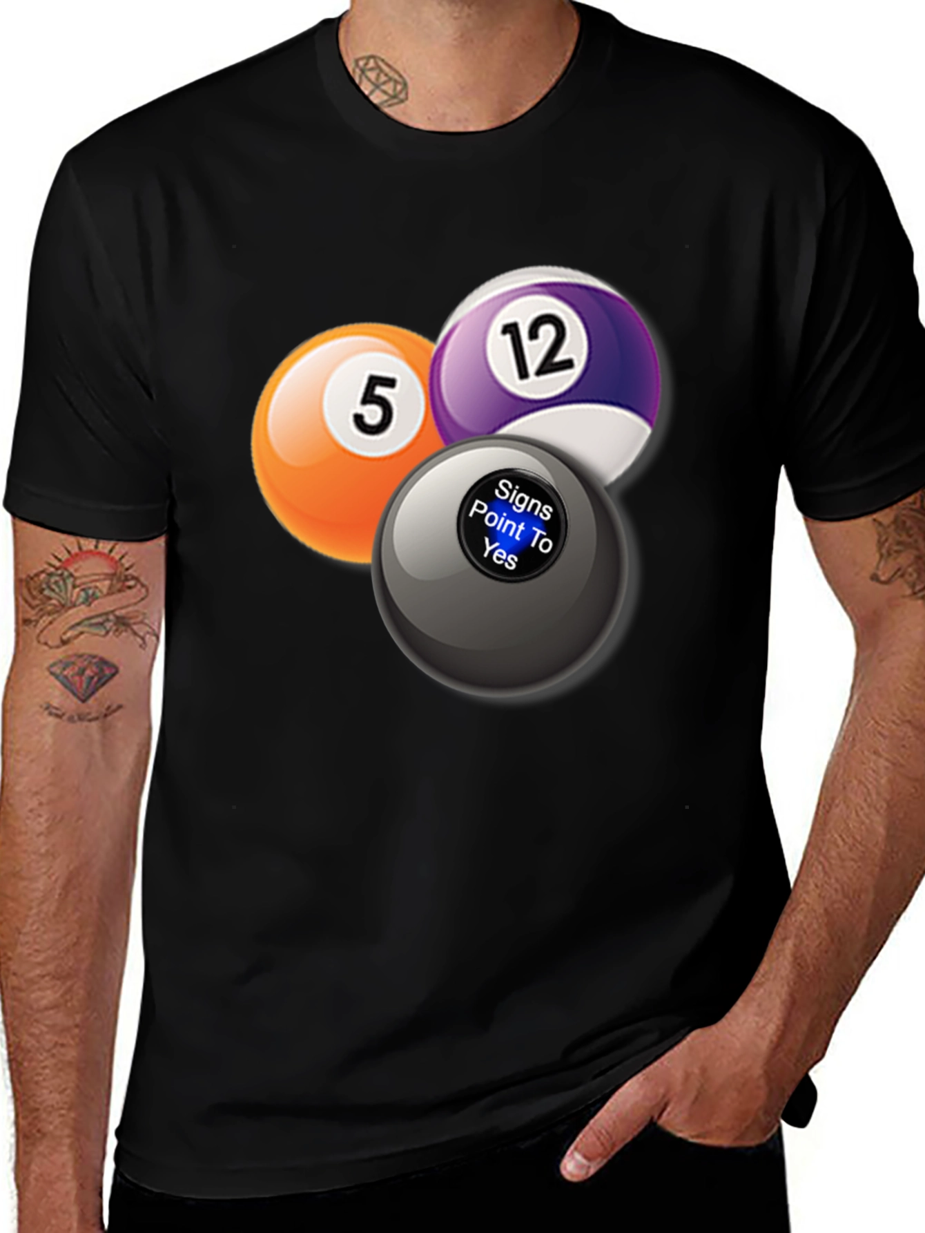 Variant 15 of Billiards 8-Ball Signs Point To Yes T-Shirt