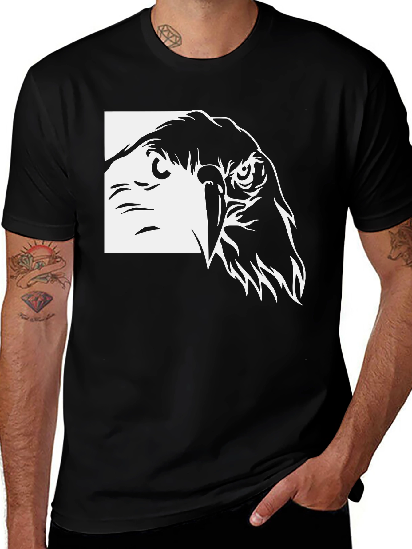 Variant 26 of Eagle Graphic Black T-Shirt - Bold & Stylish
