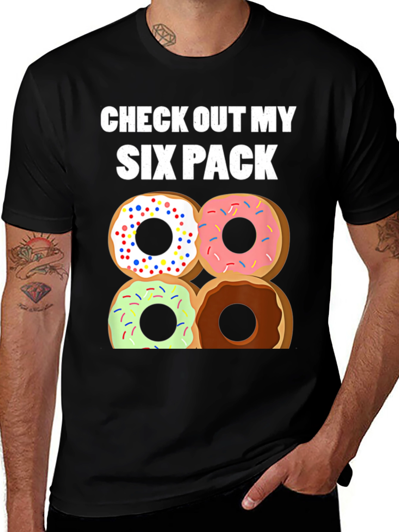 Check Out My Six Pack Doughnut T-Shirt