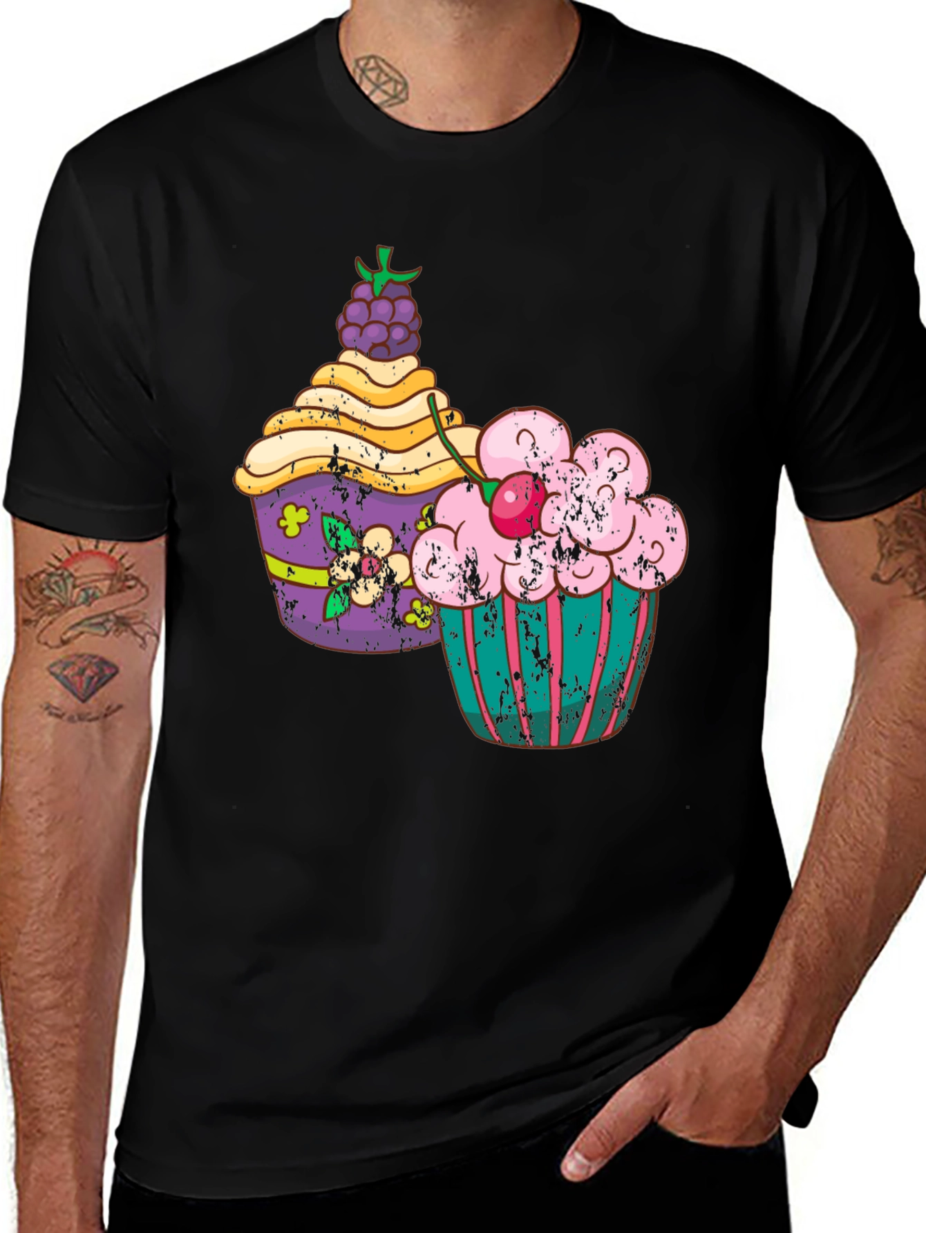 Variant 22 of Cupcake Graphic Tee - Retro Style