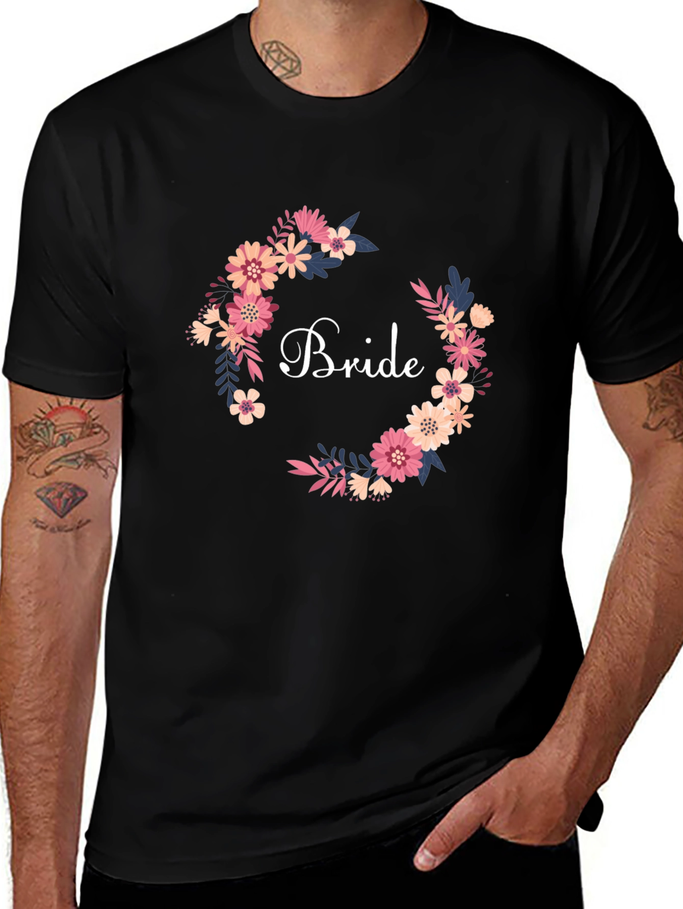Variant 8 of Bride Floral Wreath T-Shirt