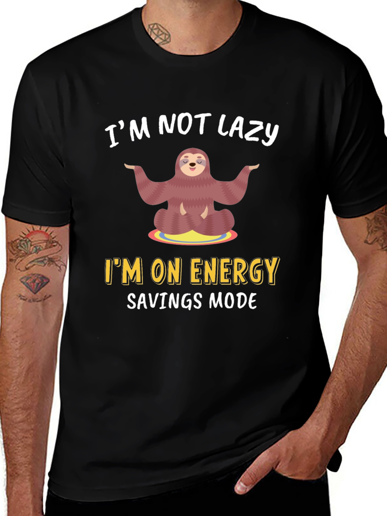 Variant 18 of Funny Sloth T-Shirt - Energy Savings Mode Tee