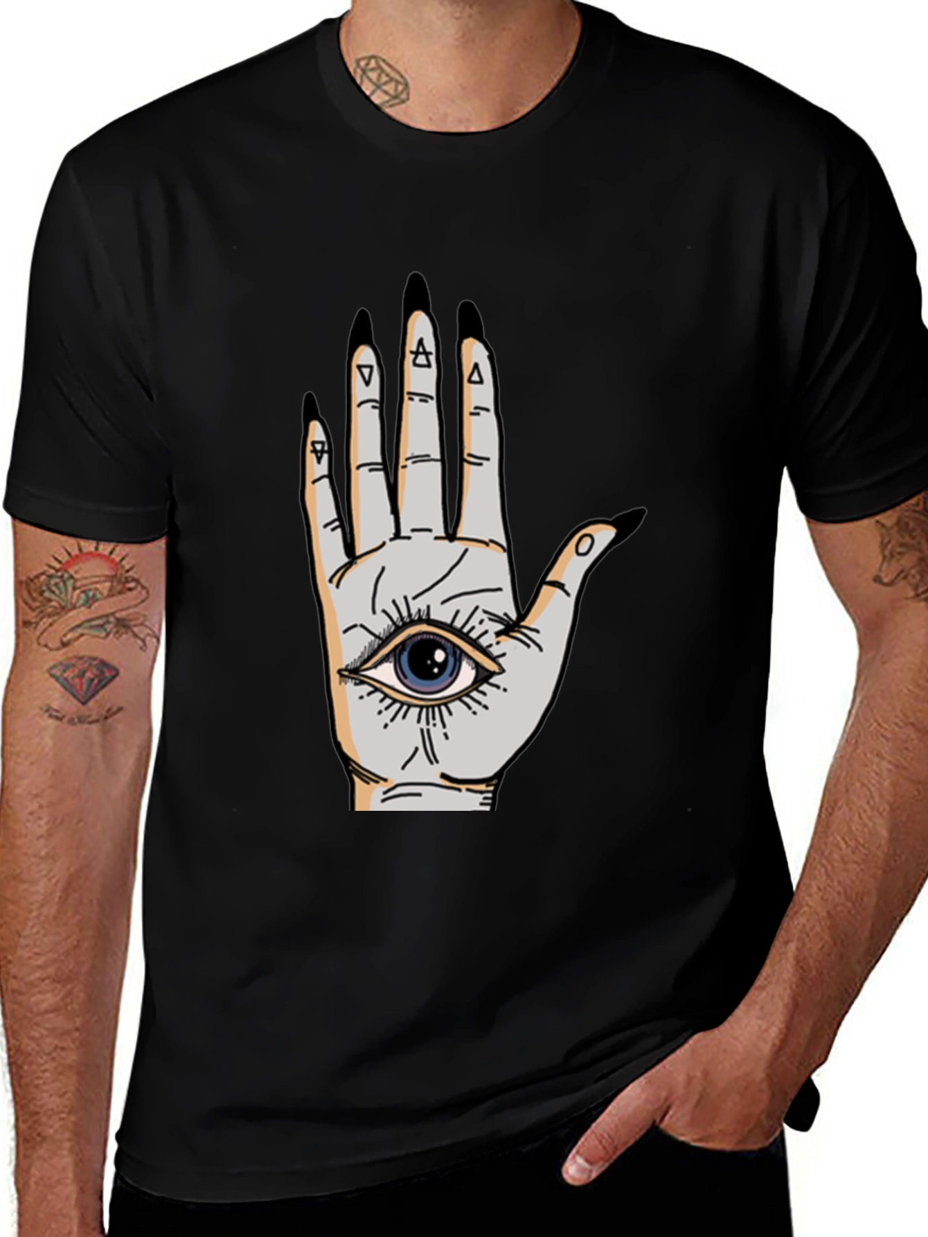 Variant 22 of Mystic Hand Graphic Tee - Unisex Black T-Shirt