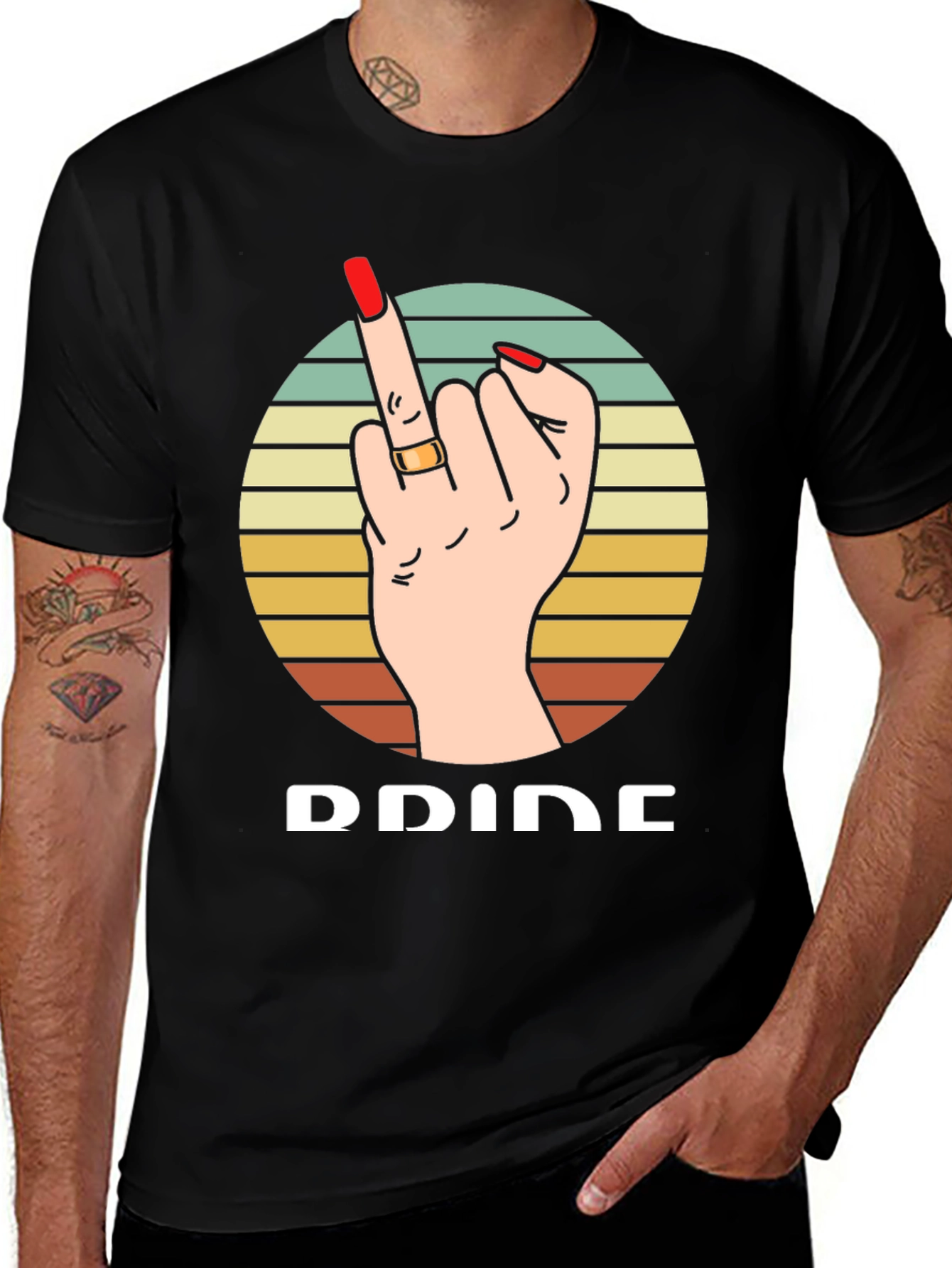 Variant 26 of Pride Middle Finger Graphic T-Shirt