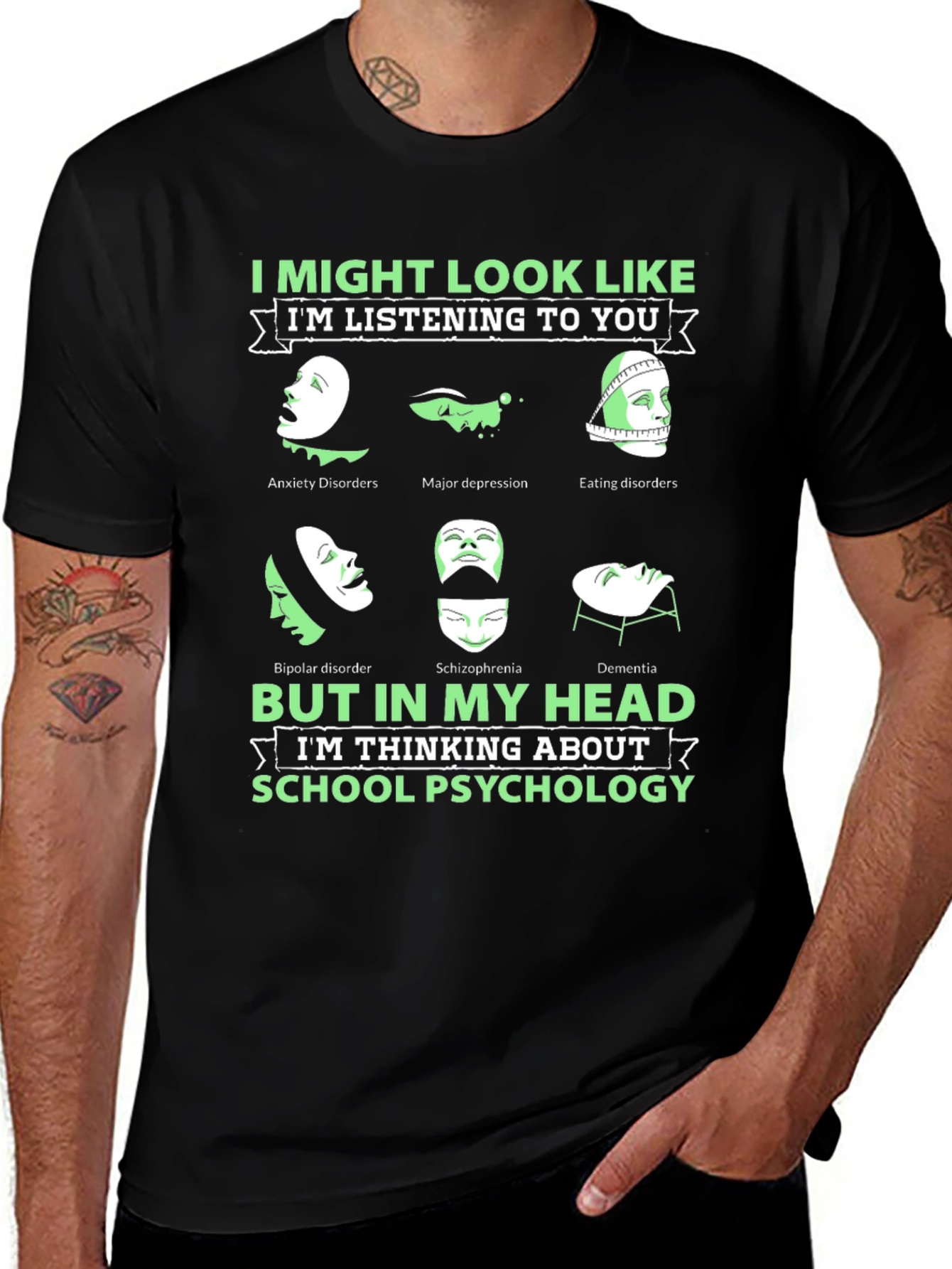 Variant 19 of School Psychology Mental Health T-Shirt