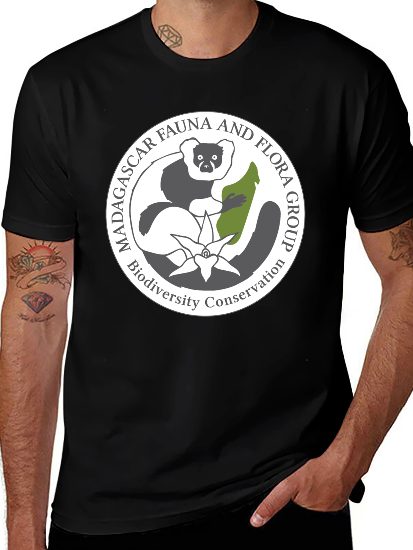 Madagascar Fauna & Flora Group Black T-Shirt