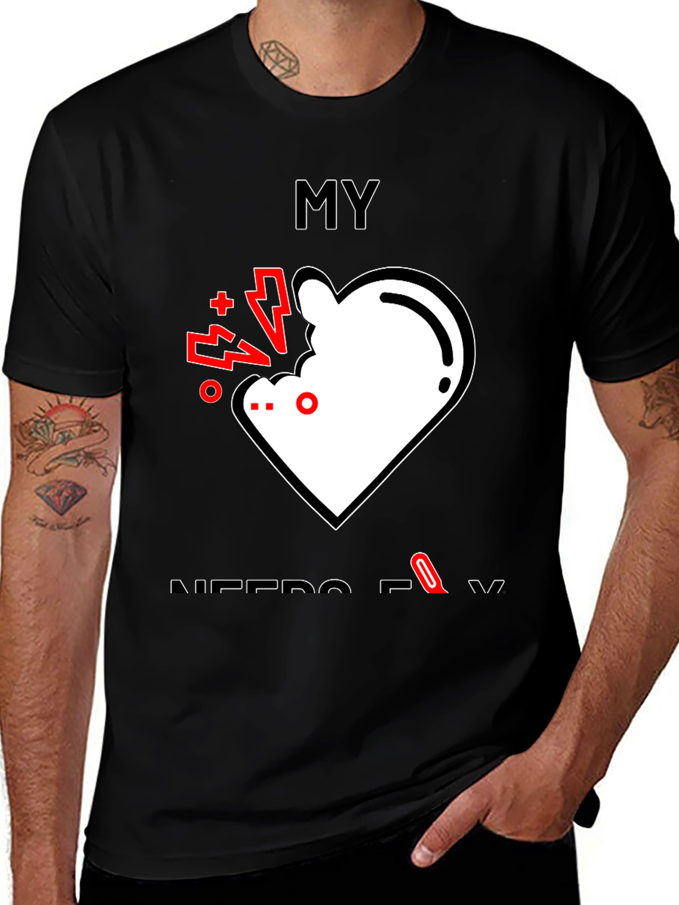 Variant 13 of My Nerdy Love Black T-Shirt