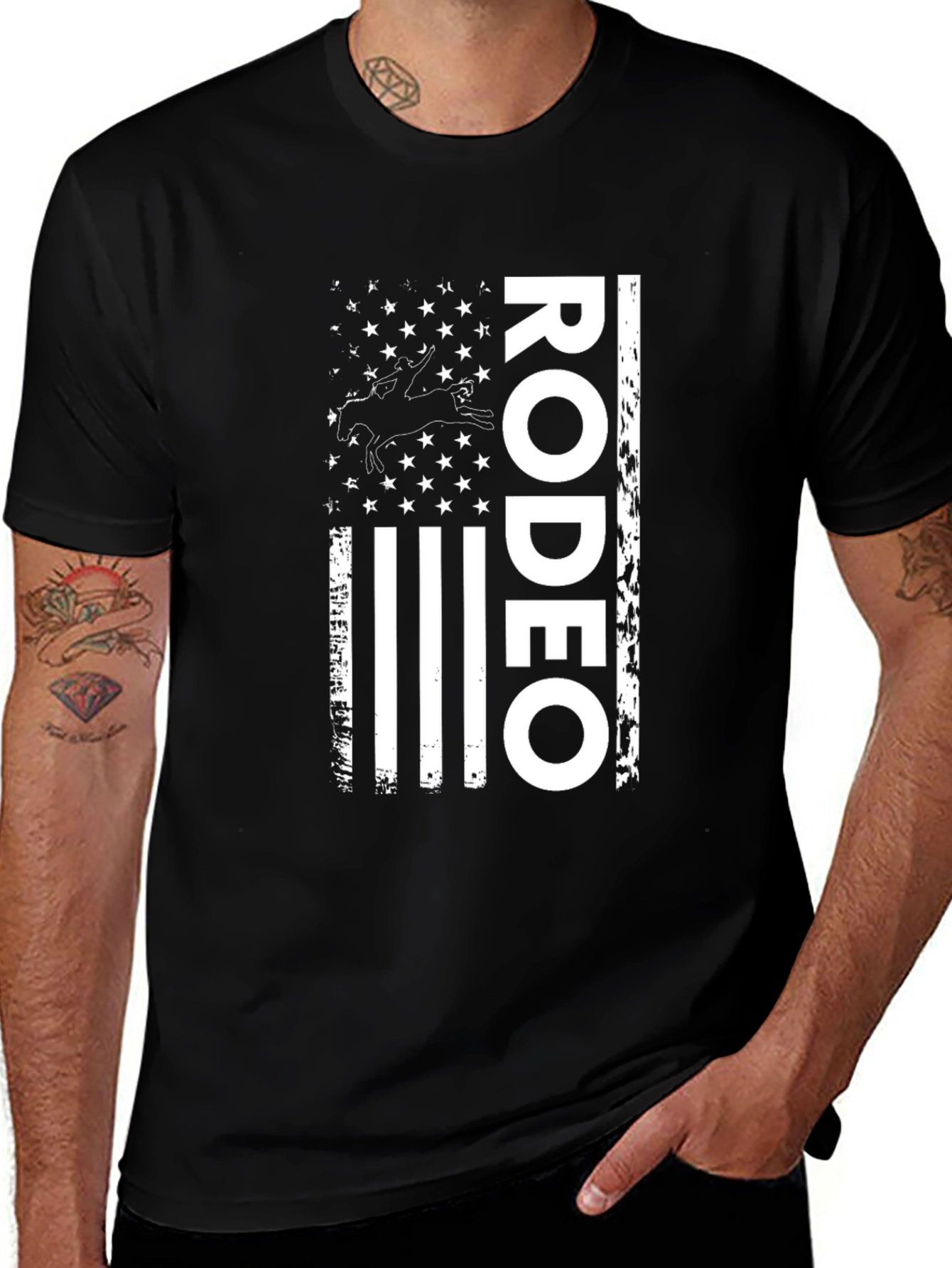 Variant 11 of Rodeo American Flag Graphic T-Shirt