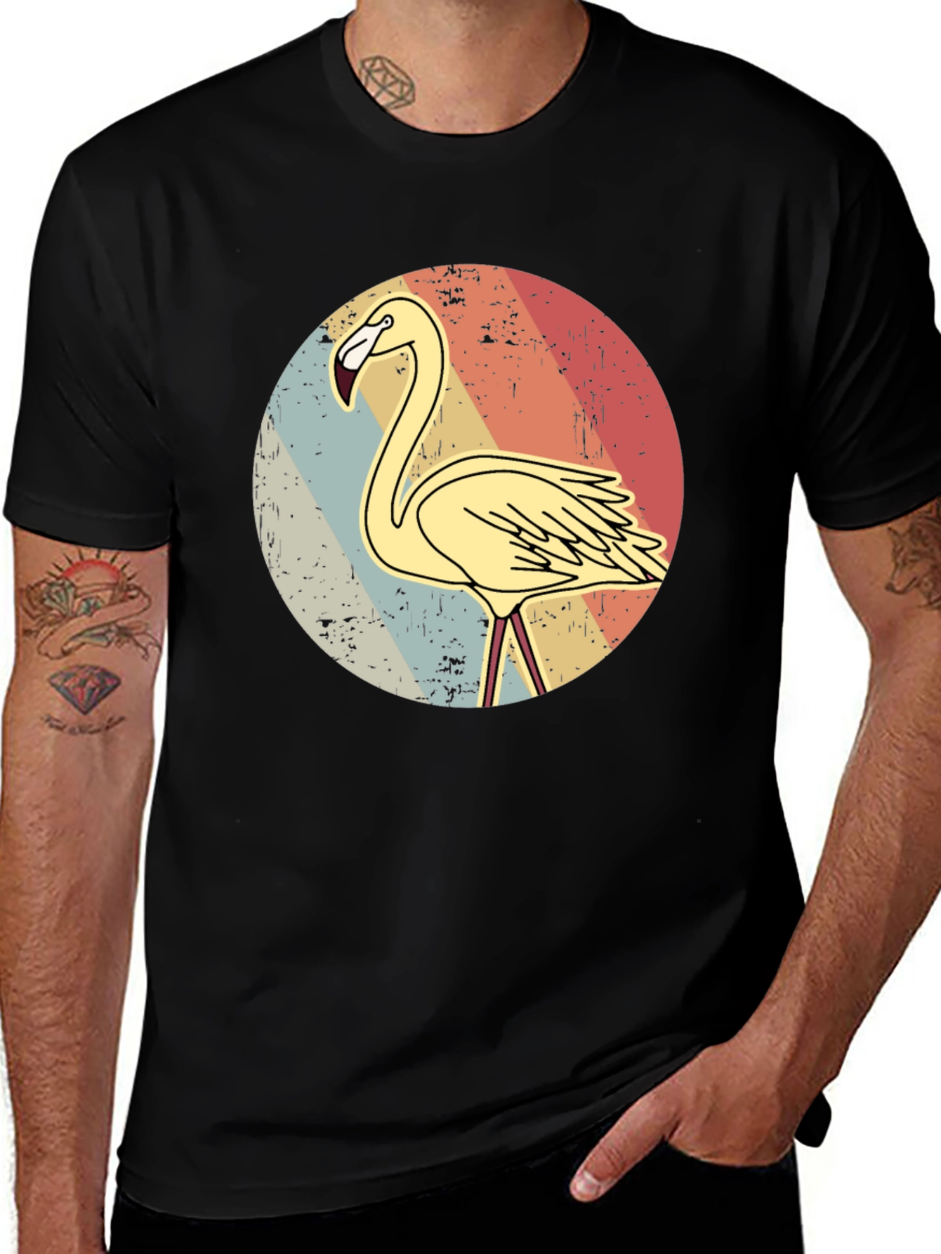 Variant 11 of Retro Flamingo Graphic Tee - Stylish & Unique