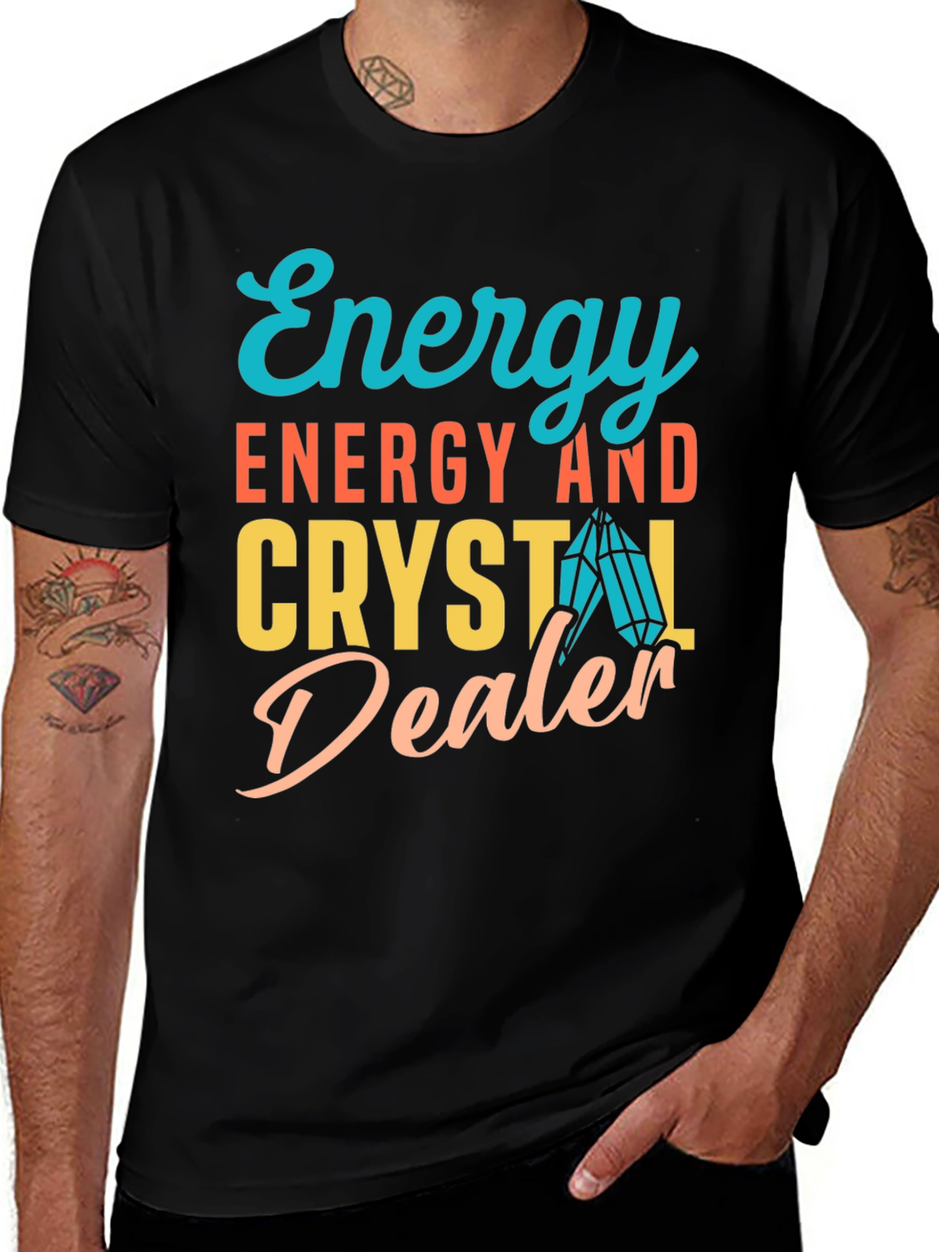 Variant 13 of Energy and Crystal Dealer Graphic Tee