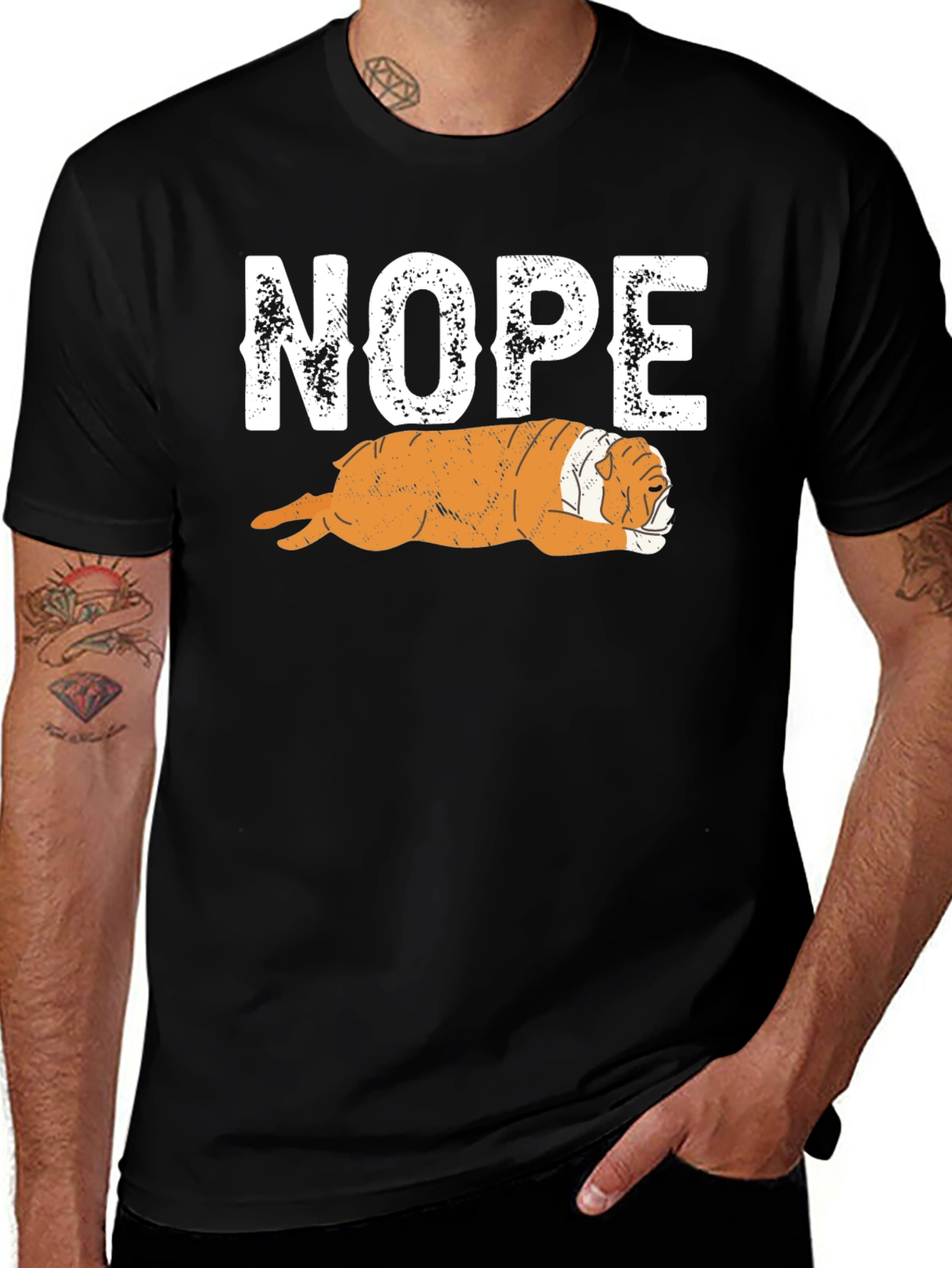Variant 22 of Nope Bulldog Graphic T-Shirt - Relaxed Fit