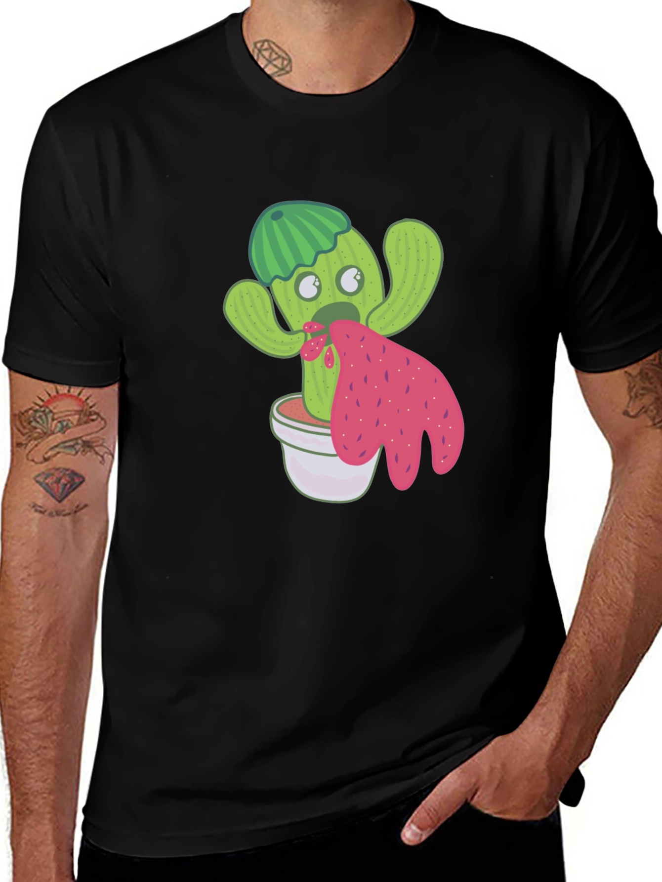 Variant 8 of Cartoon Cactus T-Shirt - Unique Graphic Tee