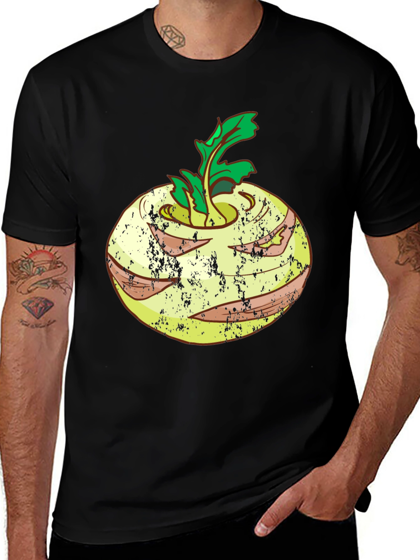 Variant 26 of Kohlrabi Graphic T-Shirt - Unique Vegetable Design Tee