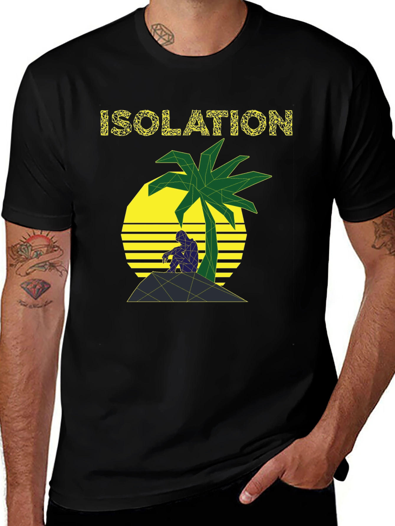 Variant 16 of Isolation Graphic Tee - Palm Tree Design