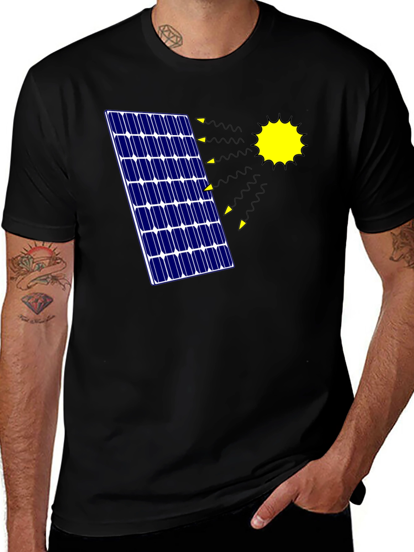 Variant 21 of Solar Panel T-Shirt - Harness the Power of the Sun!