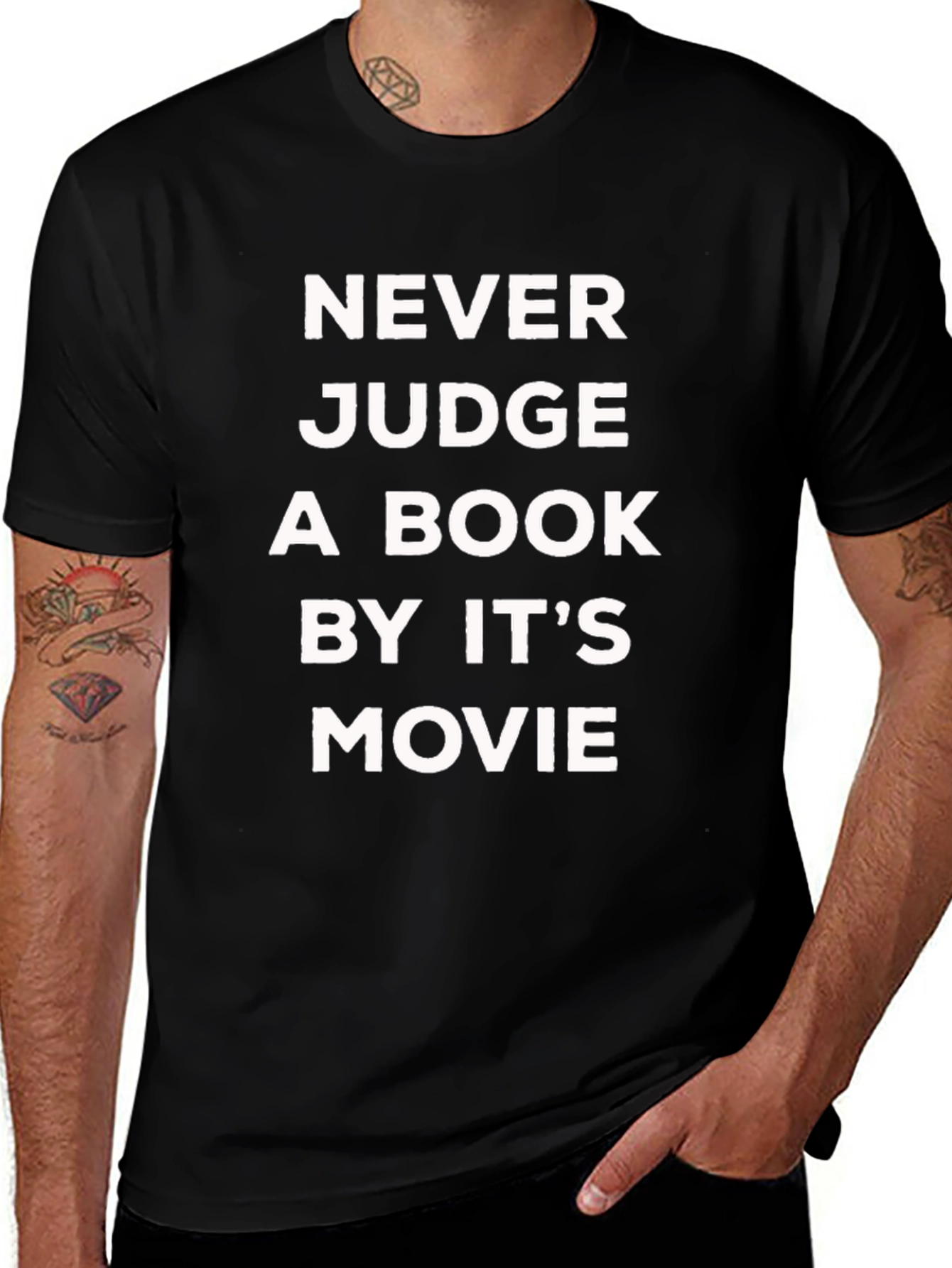 Variant 25 of Never Judge Book By Movie T-Shirt Funny Reader Gift