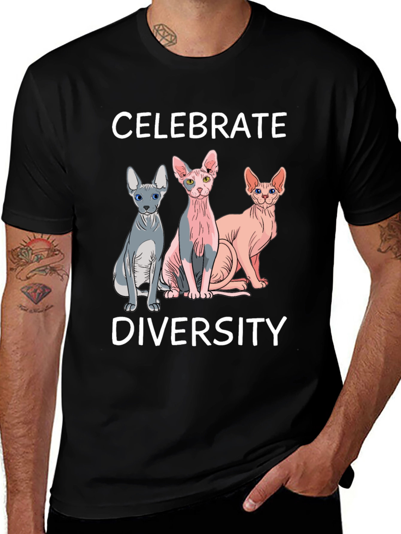 Celebrate Diversity Sphynx Cat T-Shirt