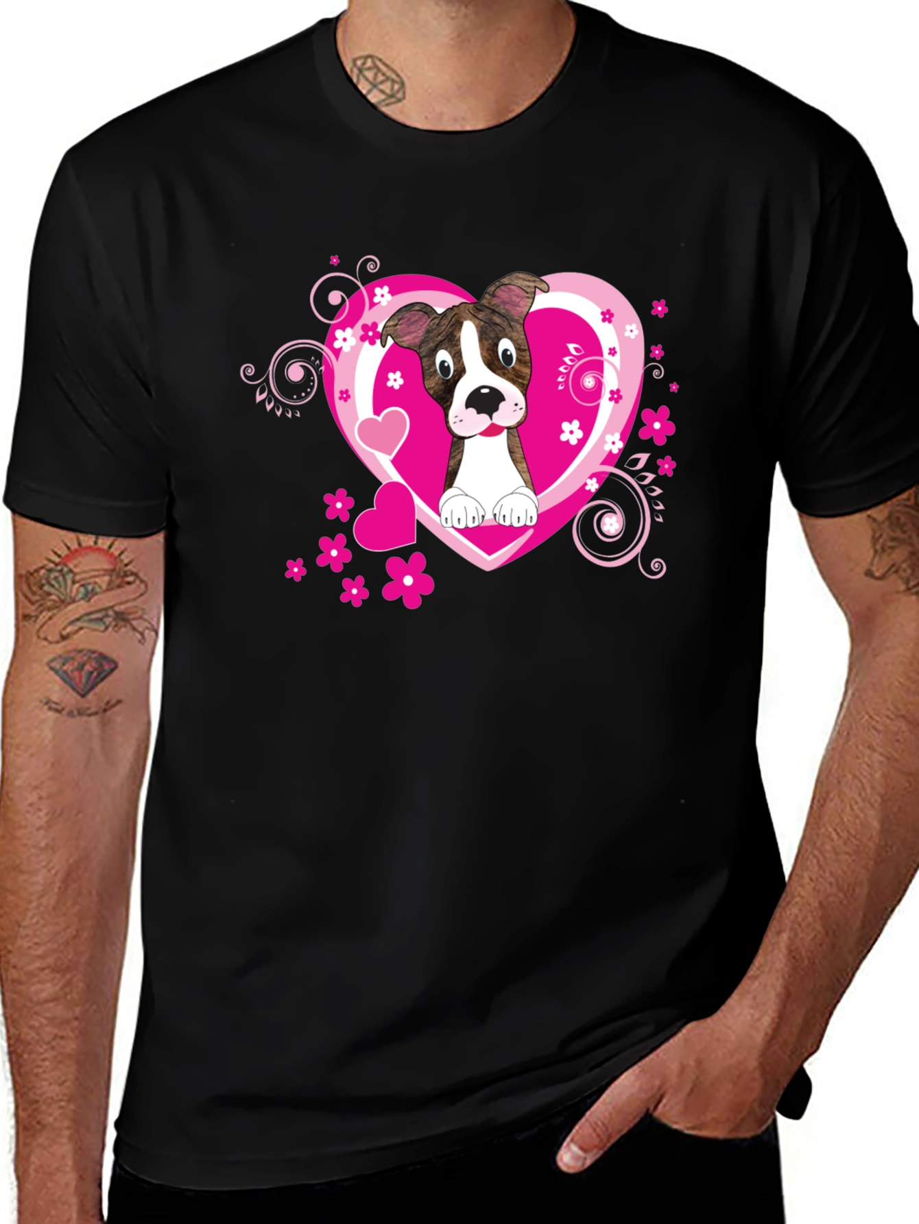 Variant 22 of Dog Lover Tee: Heart Pup Graphic T-Shirt