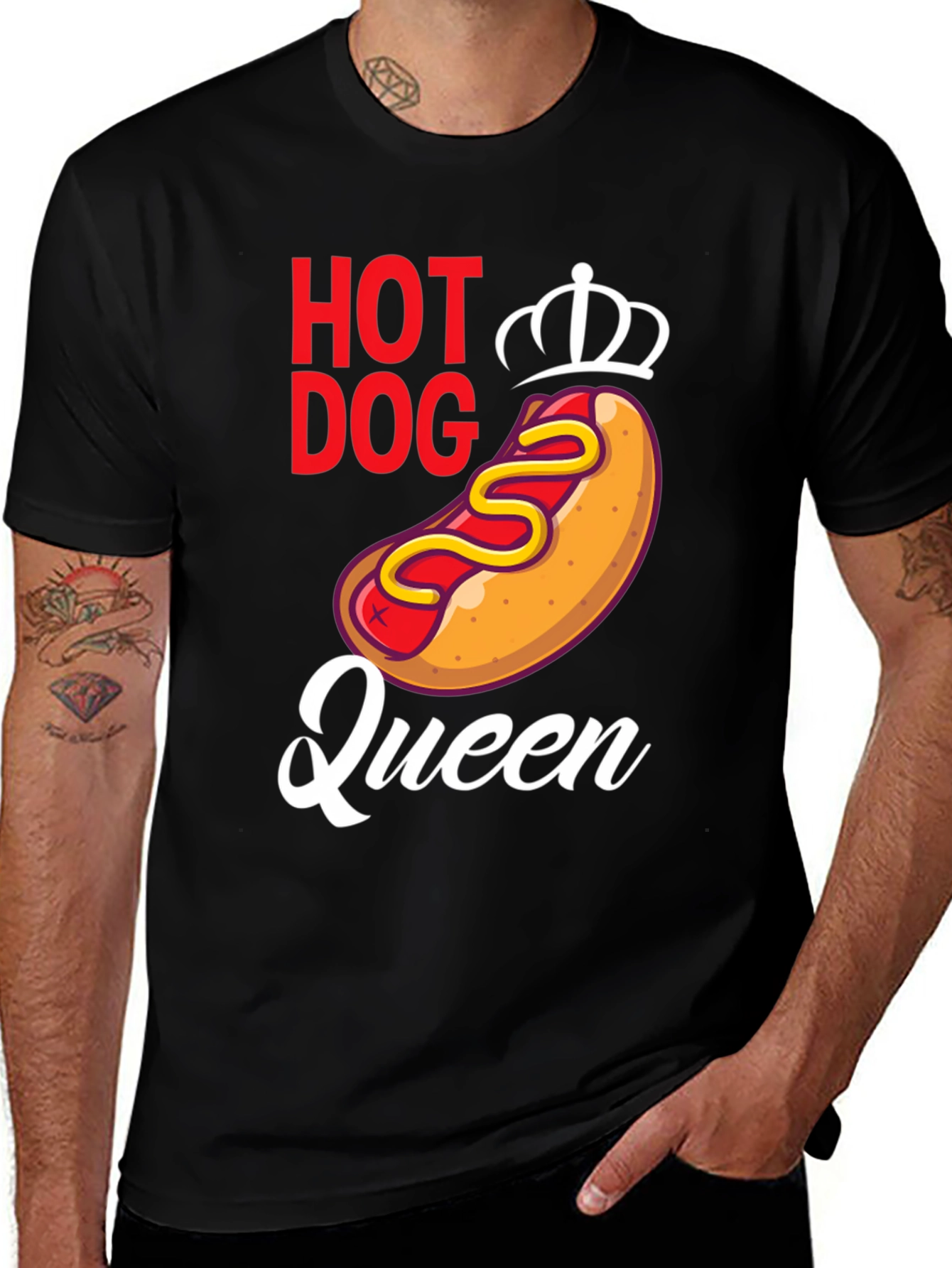 Variant 8 of Hot Dog Queen Graphic Tee - Unisex