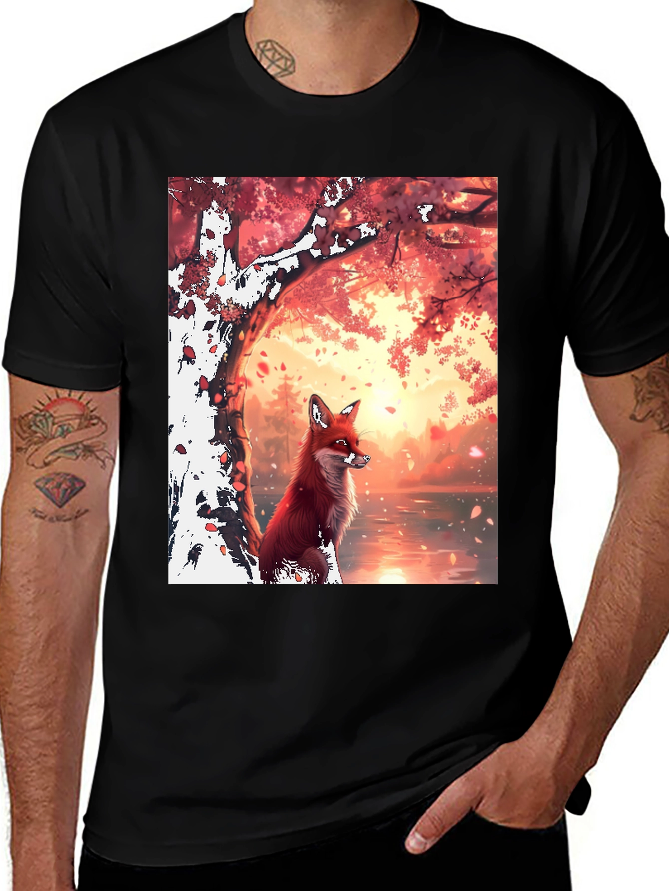 Variant 21 of Fox in Autumn Scene Graphic Tee
